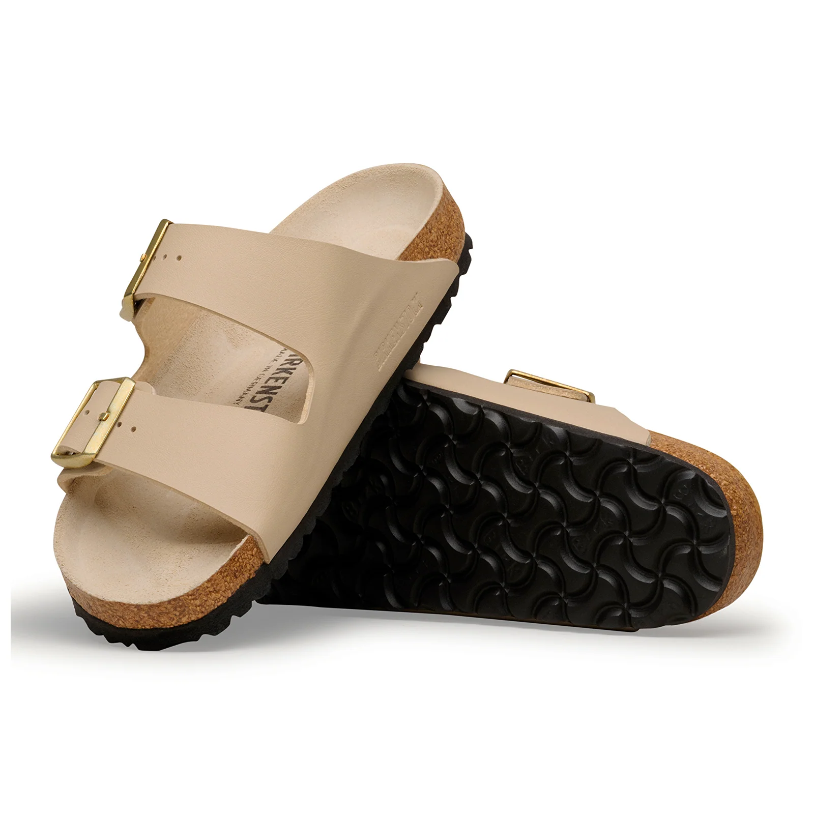 Birkenstock Arizona Narrow Slide Sandal (Women) - Sandcastle/Oyster - Image 3