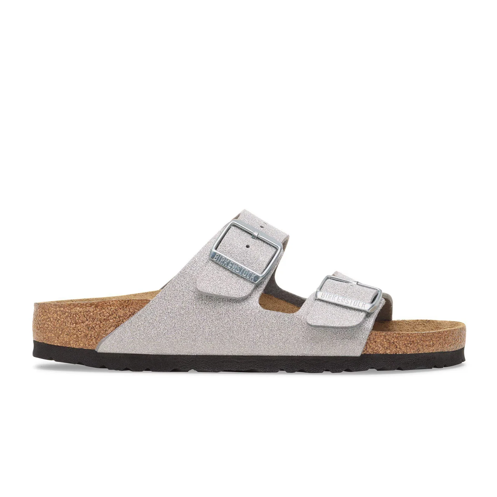 Birkenstock Arizona Narrow Slide Sandal (Women) - Shiny Glitter Silver - Image 5