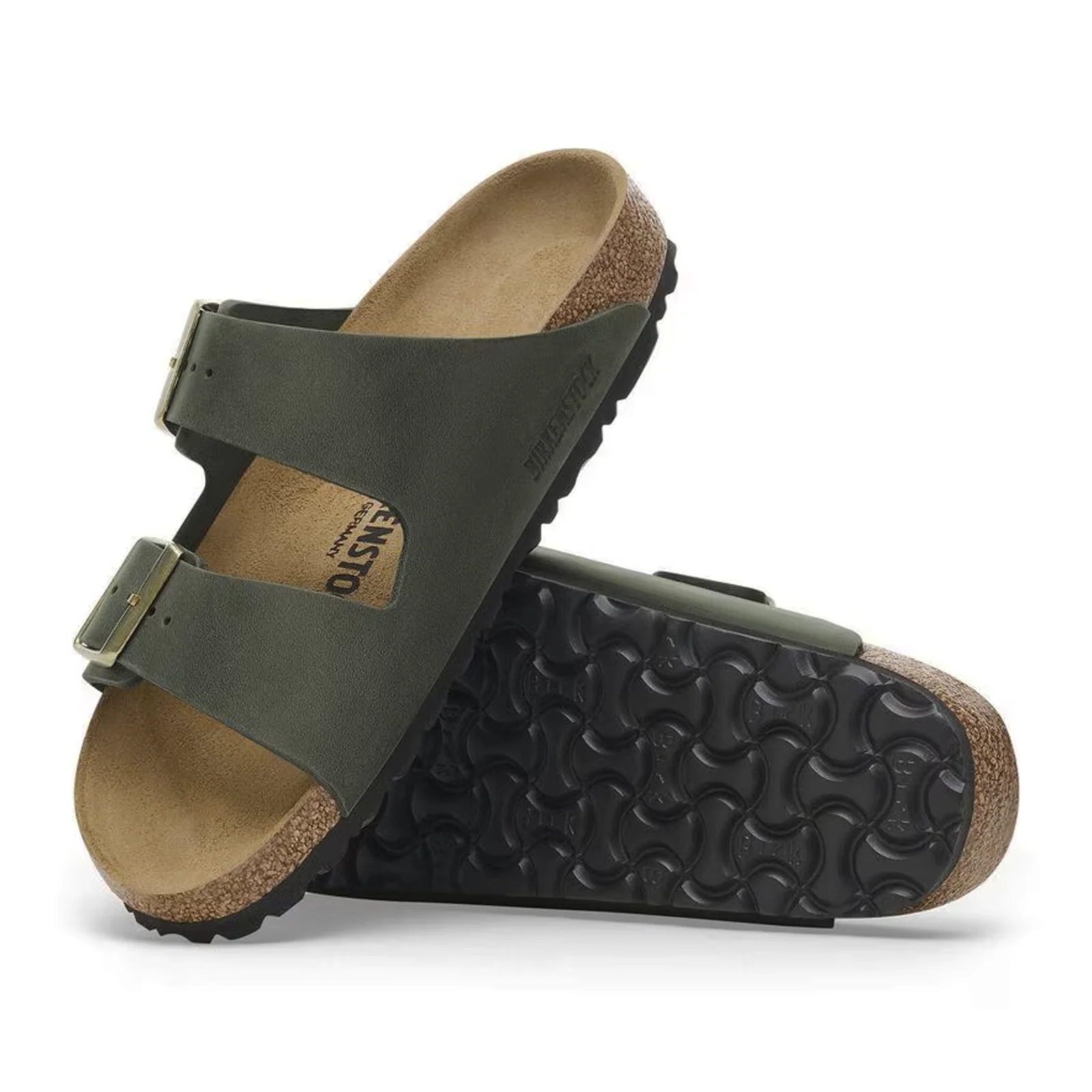 Birkenstock Arizona Narrow Slide Sandal (Women) - Thyme Oiled Leather - Image 3