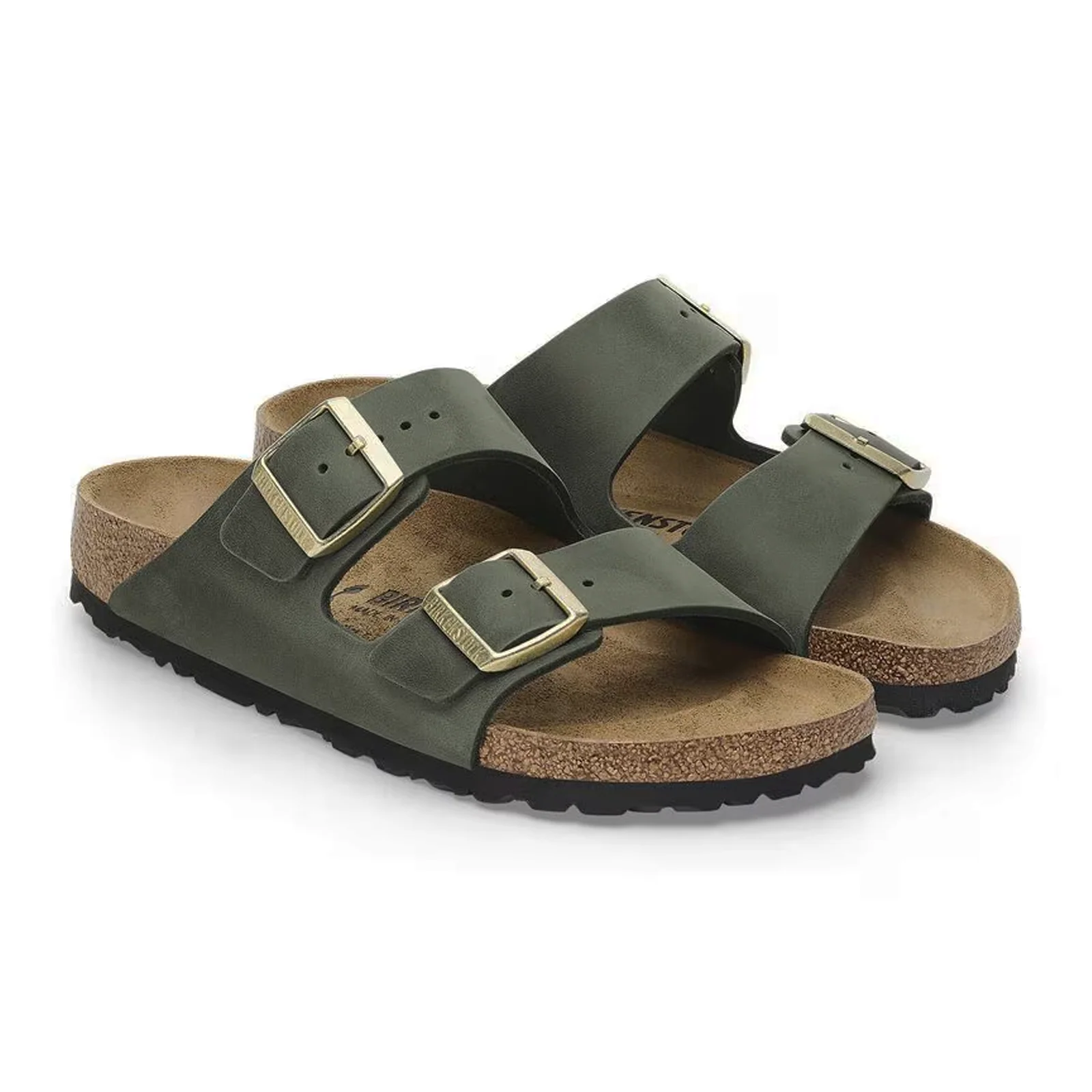 Birkenstock Arizona Narrow Slide Sandal (Women) - Thyme Oiled Leather - Image 4