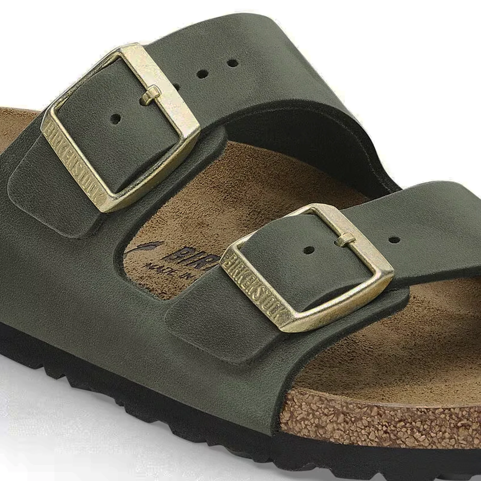 Birkenstock Arizona Narrow Slide Sandal (Women) - Thyme Oiled Leather - Image 5