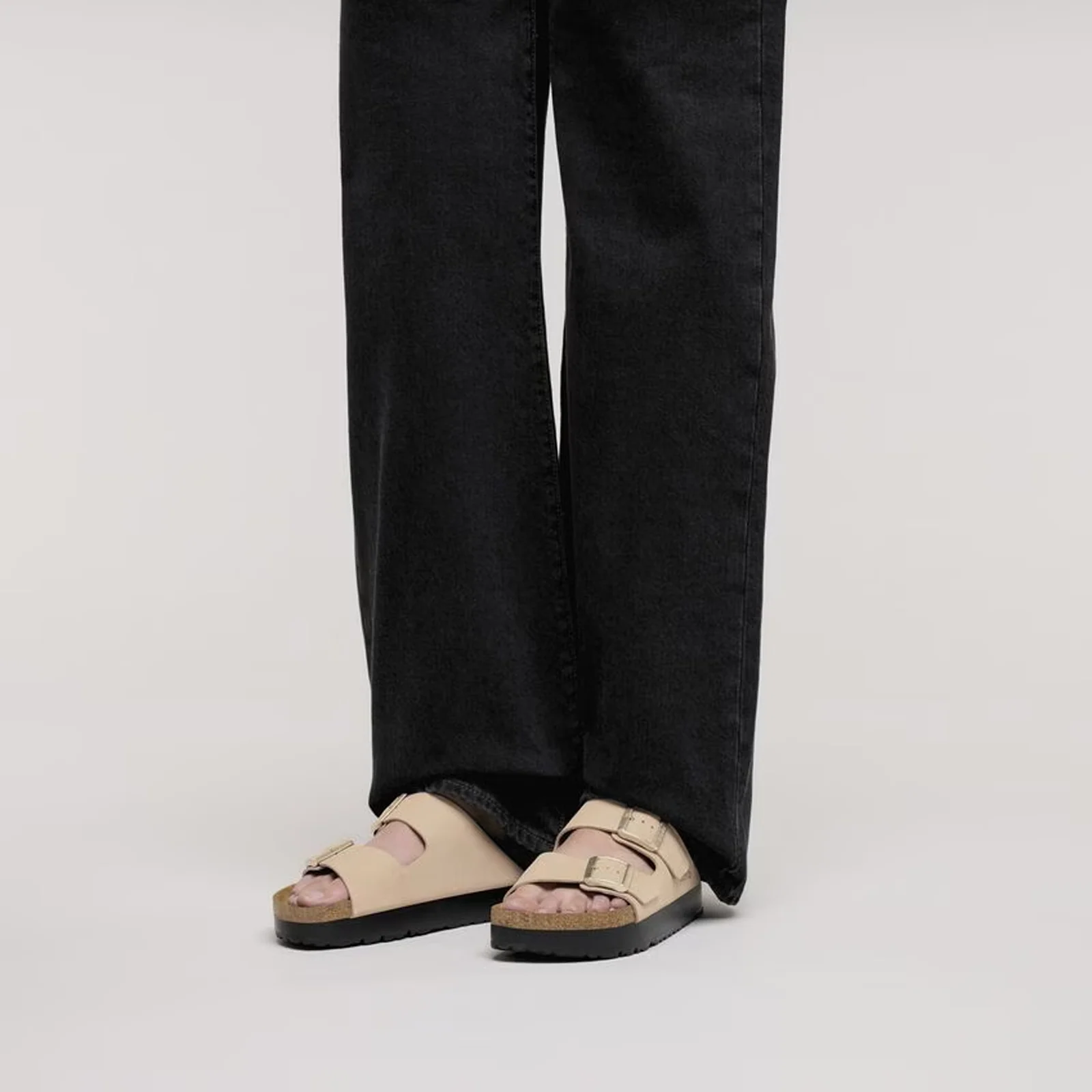 Birkenstock Arizona Platform Narrow Slide Sandal (Women) - Sandcastle Nubuck - Image 6