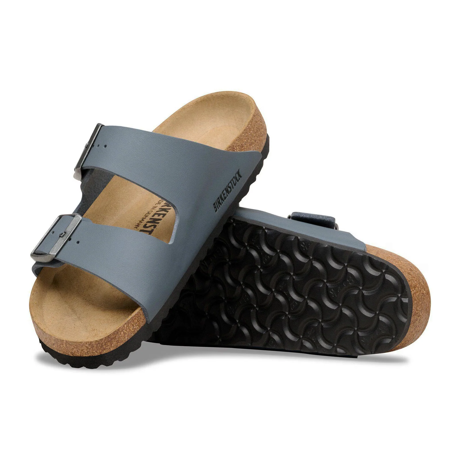 Birkenstock Arizona Slide Sandal (Unisex) - Basalt Gray Birko-Flor - Image 3