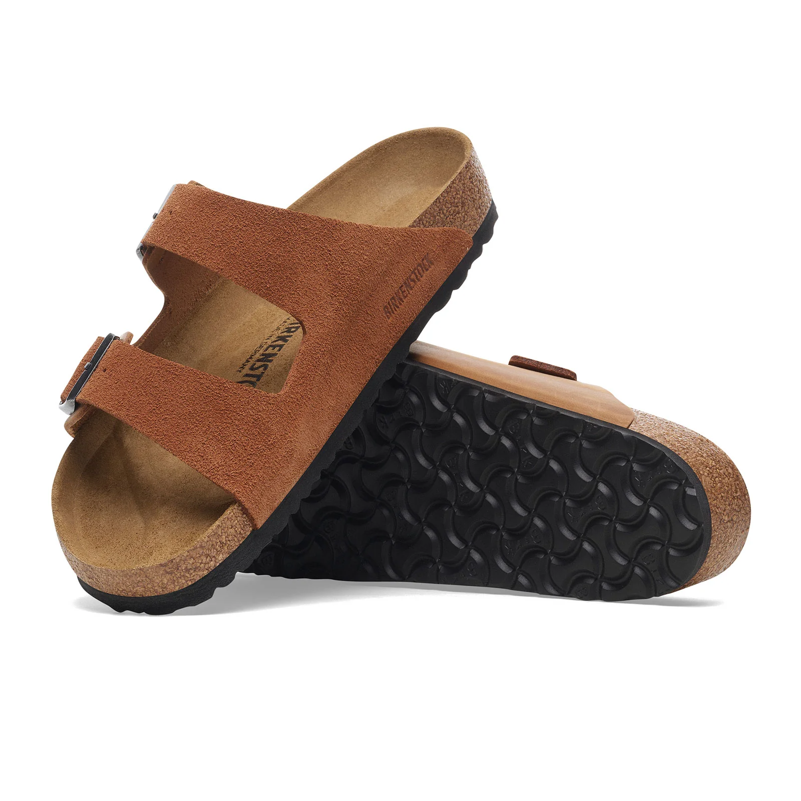 Birkenstock Arizona Slide Sandal (Men) - Cognac Oiled Leather/Cognac Suede - Image 3