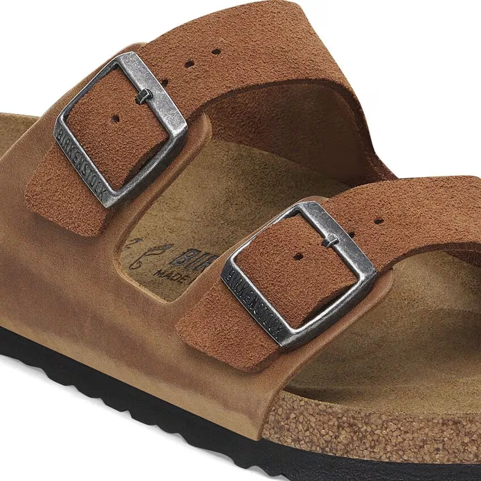 Birkenstock Arizona Slide Sandal (Men) - Cognac Oiled Leather/Cognac Suede - Image 5