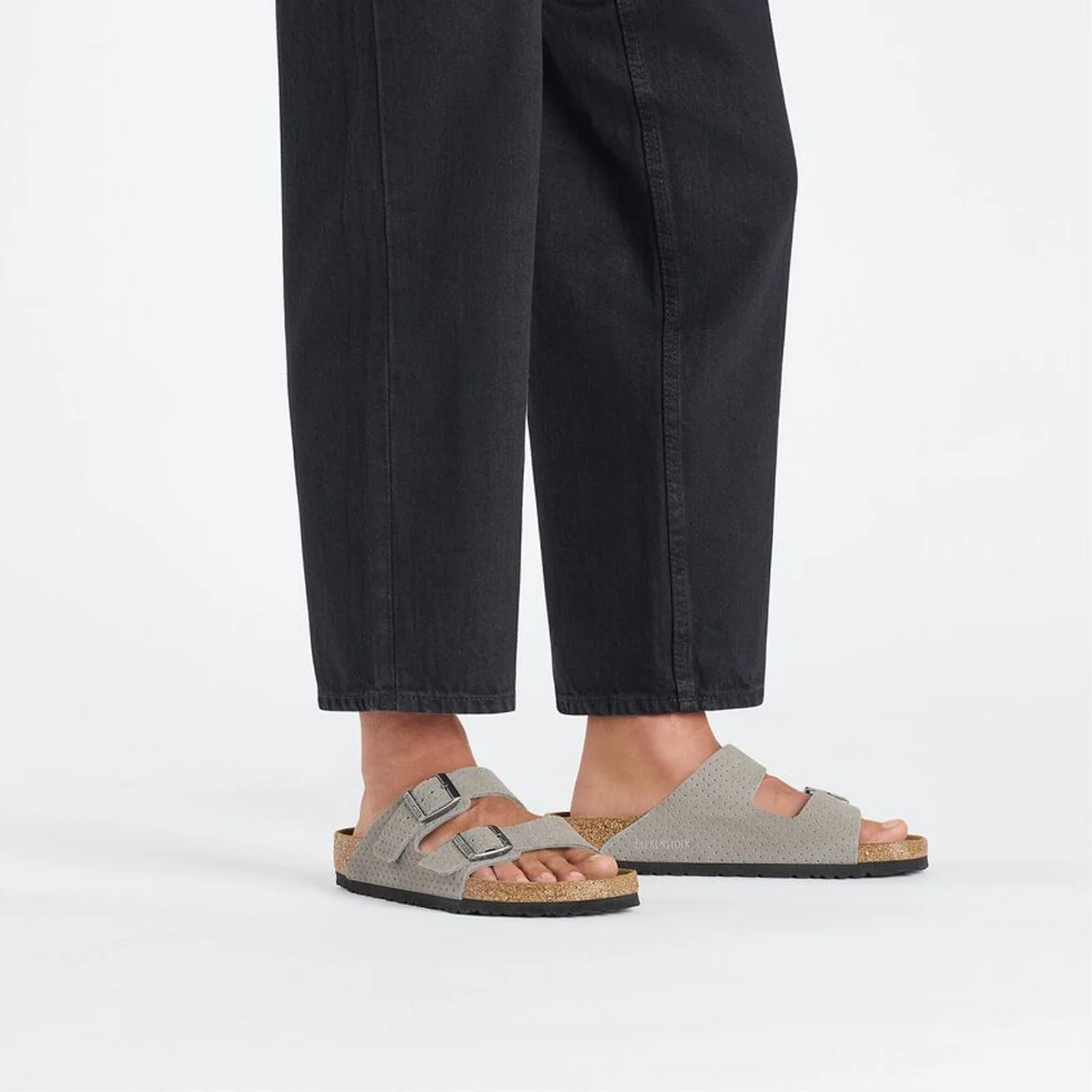Birkenstock Arizona Slide Sandal (Men) - Dotted Stone Coin Suede - Image 6