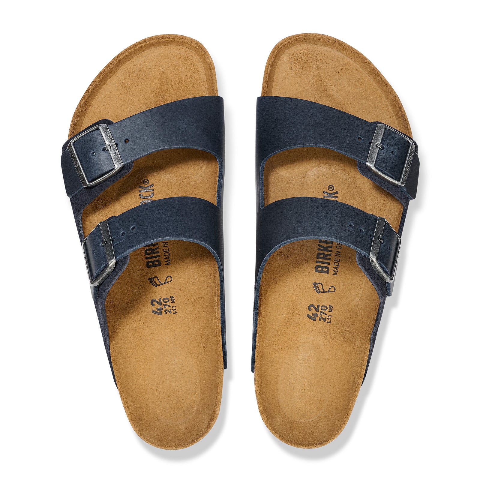 Birkenstock Arizona Slide Sandal (Men) - Midnight Oiled Leather/Midnight Suede - Image 2