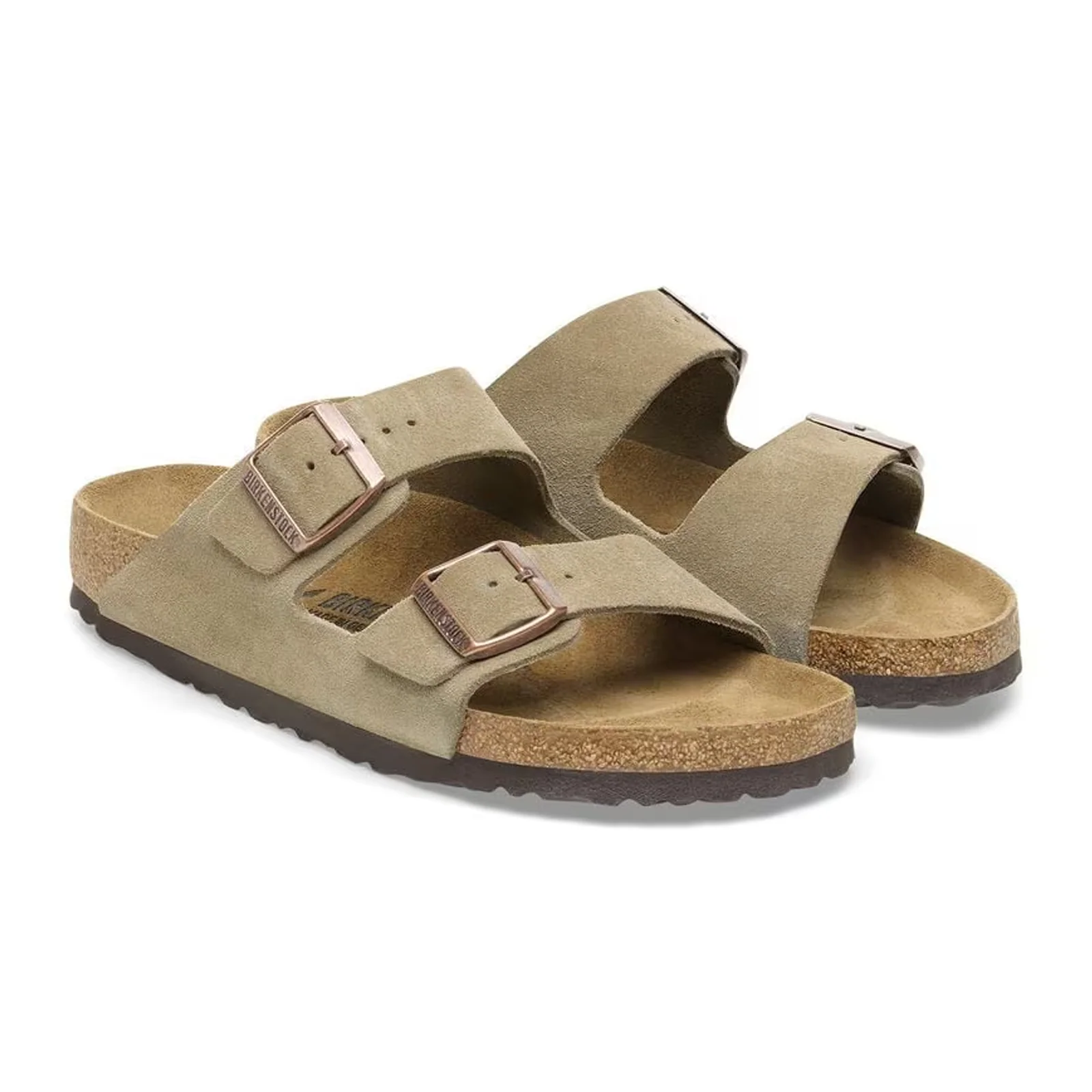 Birkenstock Arizona Slide Sandal (Unisex) - Taupe Suede - Image 4