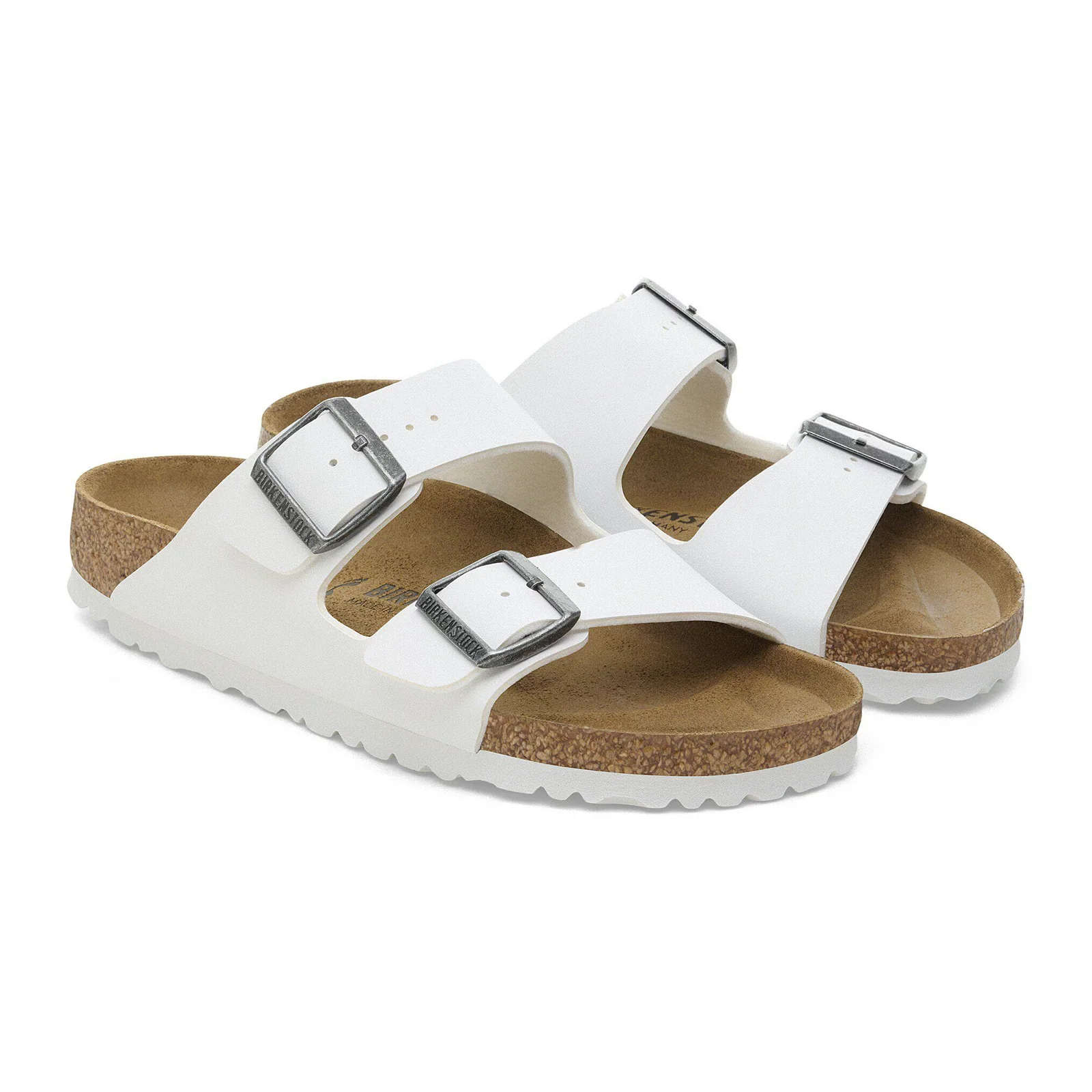 Birkenstock Arizona Slide Sandal (Unisex) - White Birko-Flor - Image 4
