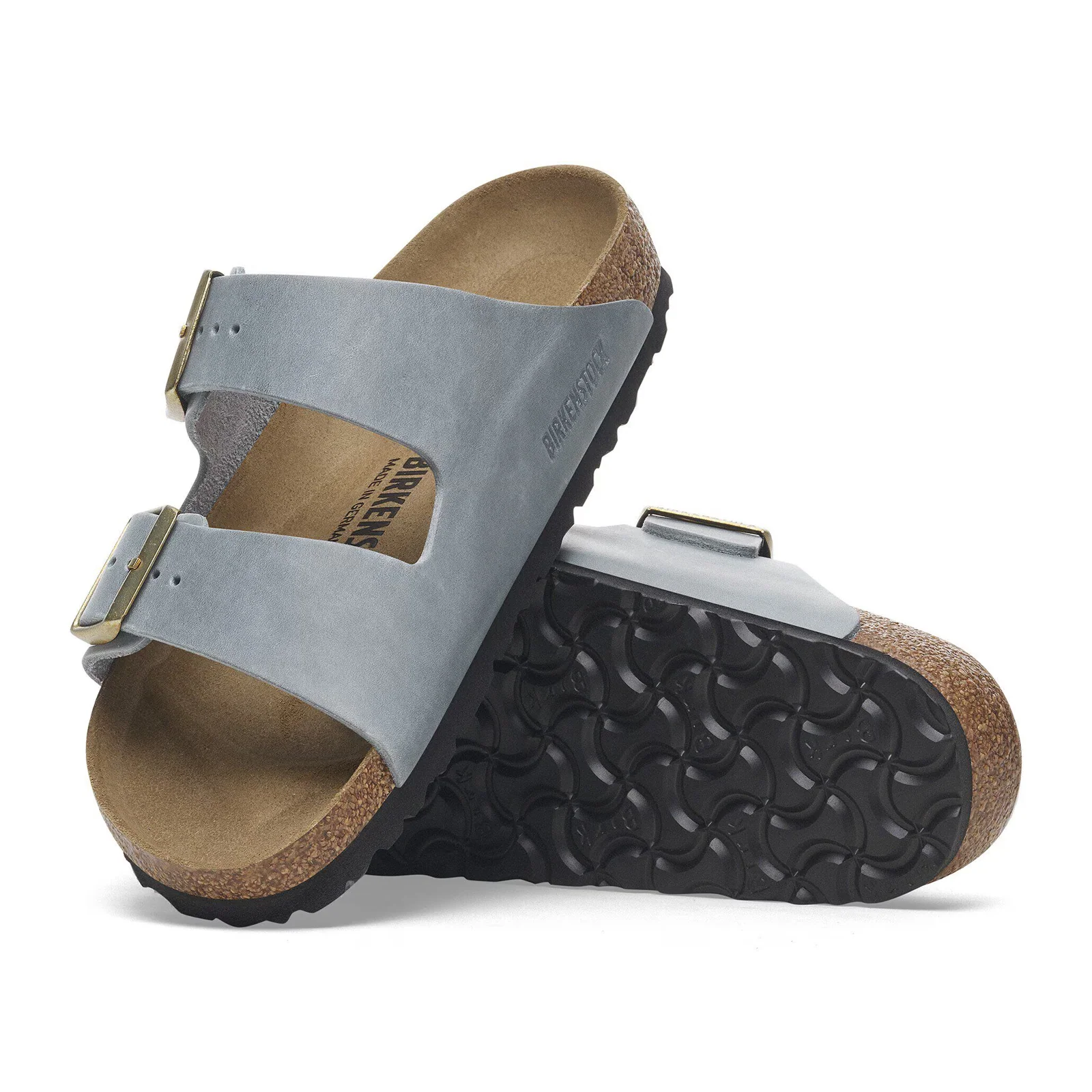 Birkenstock Arizona Slide Sandal (Women) - Basalt Gray Oiled Leather - Image 3