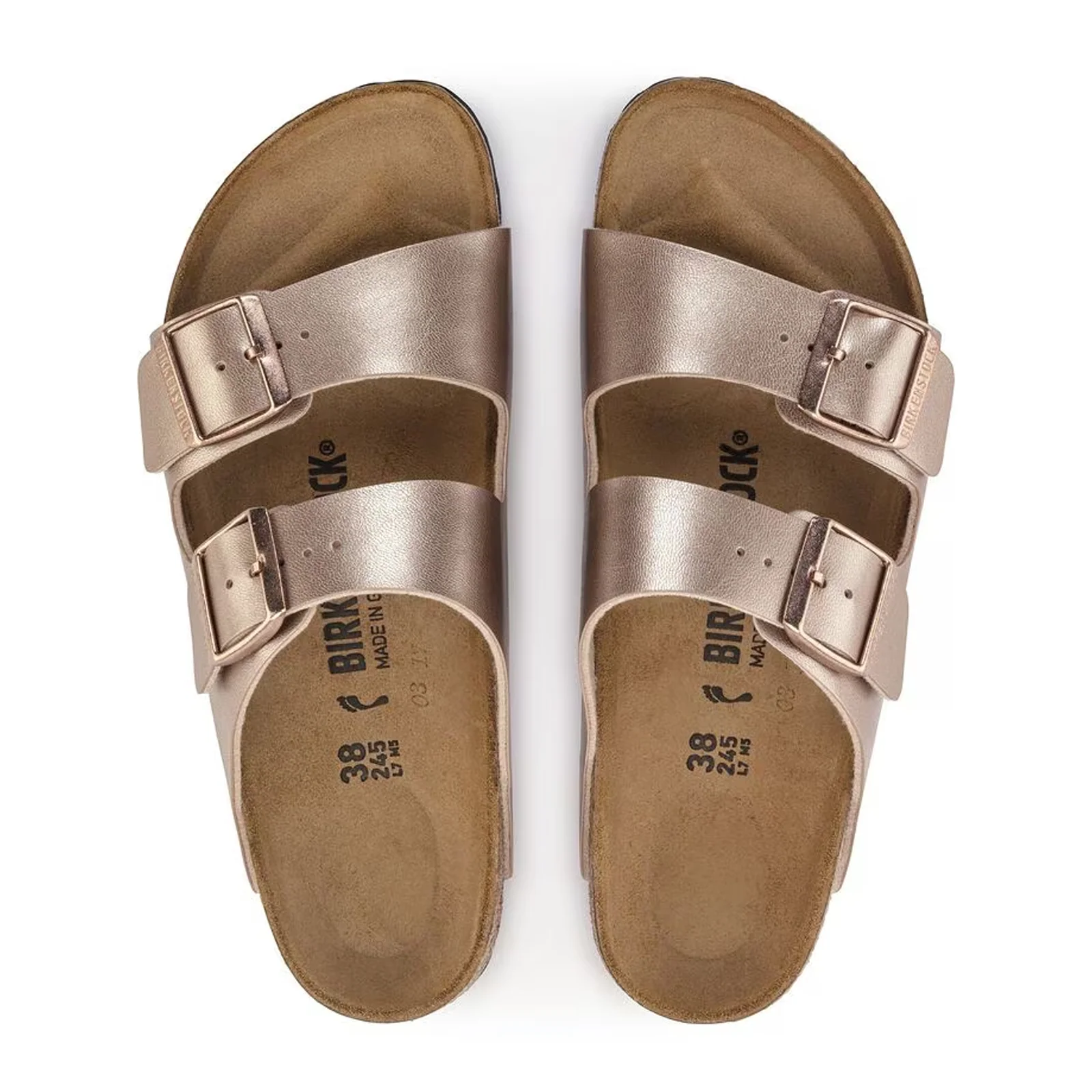 Birkenstock Arizona Slide Sandal (Women) - Copper Birko-Flor - Image 2