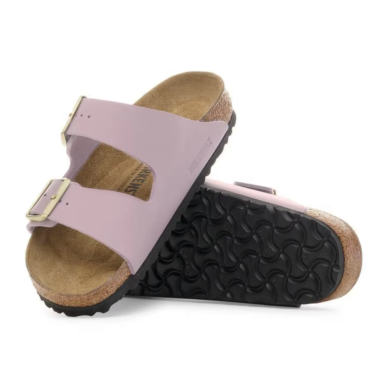 Birkenstock Arizona Slide Sandal (Women) - Faded Purple Birko-Flor - Image 3