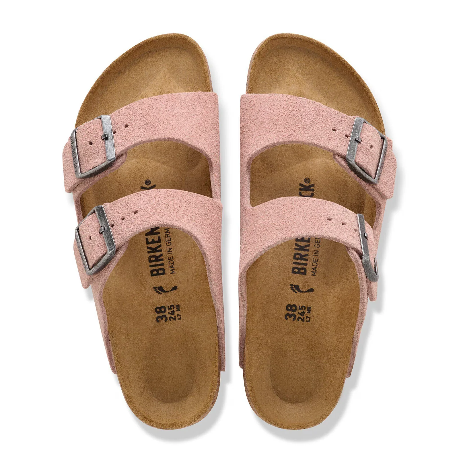 Birkenstock Arizona Slide Sandal (Women) - Pink Clay Suede - Image 2