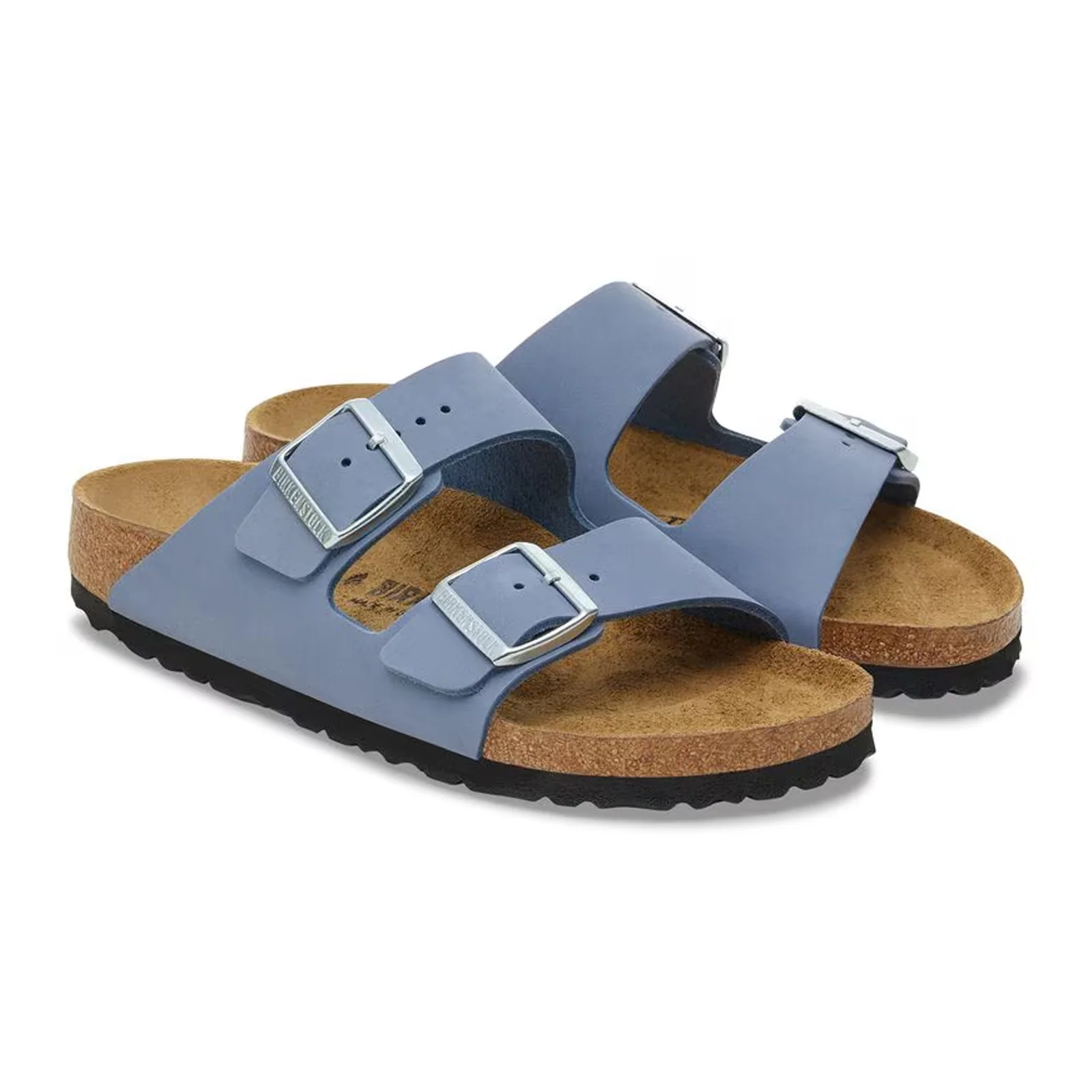 Birkenstock Arizona Slide Sandal (Women) - Stone Blue Nubuck - Image 4