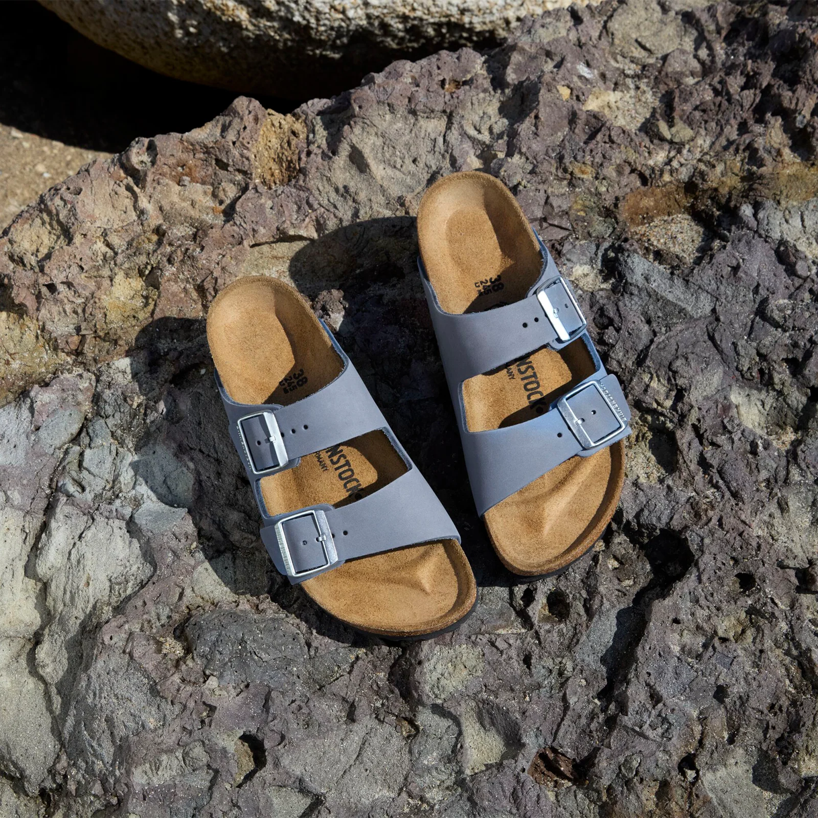 Birkenstock Arizona Slide Sandal (Women) - Stone Blue Nubuck - Image 5