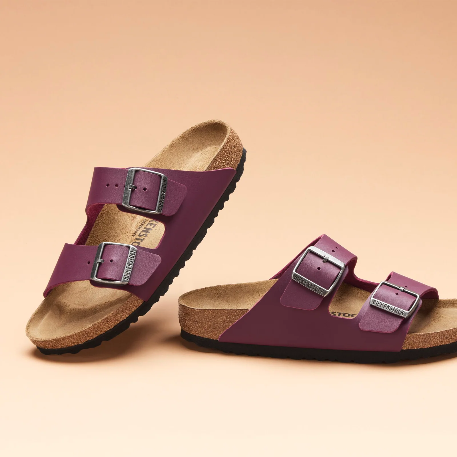 Birkenstock Arizona Slide Sandal (Women) - Zinfandel Birko-Flor - Image 6