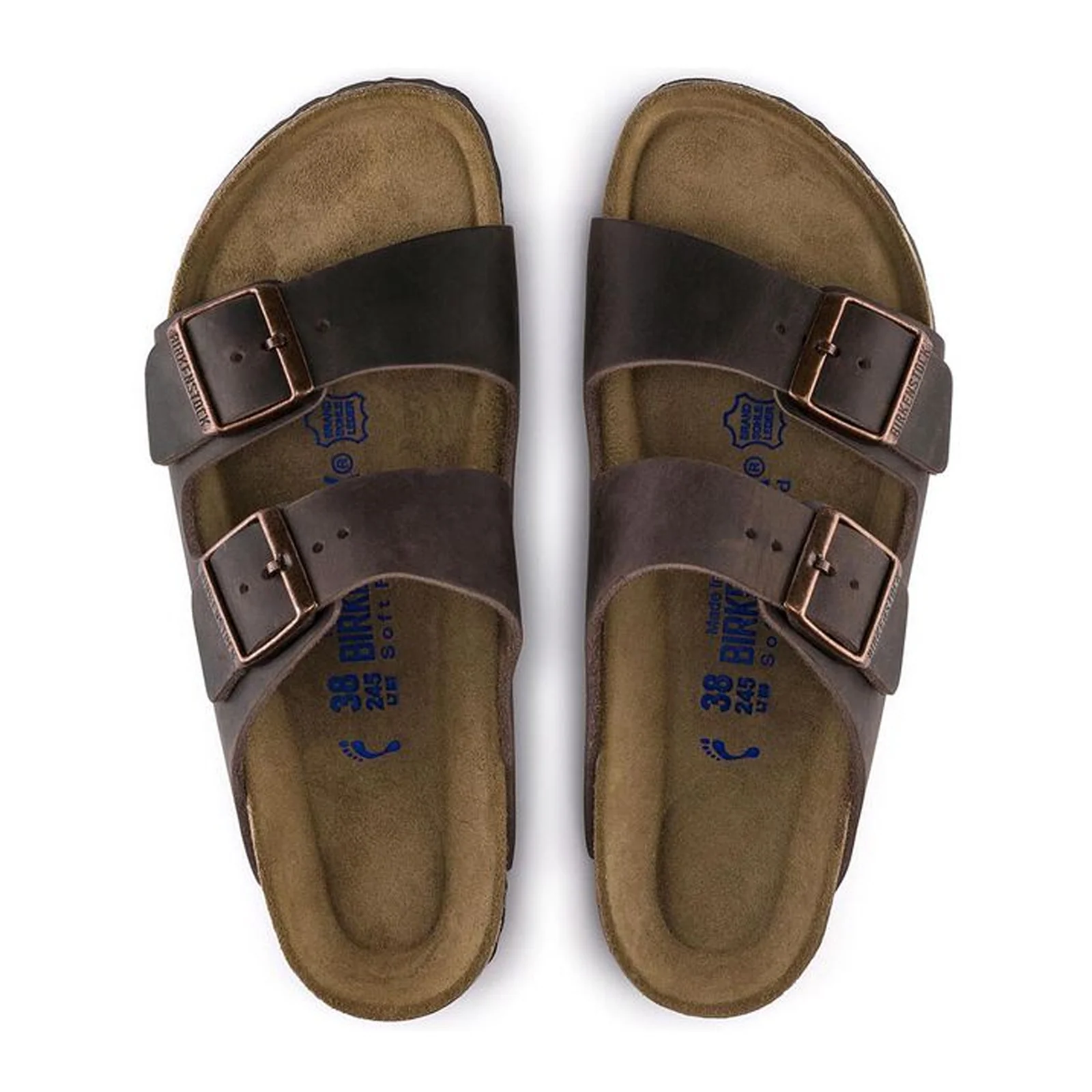 Birkenstock Arizona Soft Footbed Narrow Slide Sandal (Unisex) - Habana Oiled Leather - Image 2