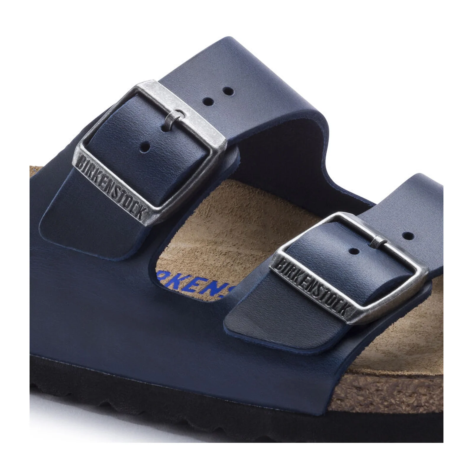 Birkenstock Arizona Soft Footbed Narrow Slide Sandal (Women) - Blue Oiled Leather - Image 5