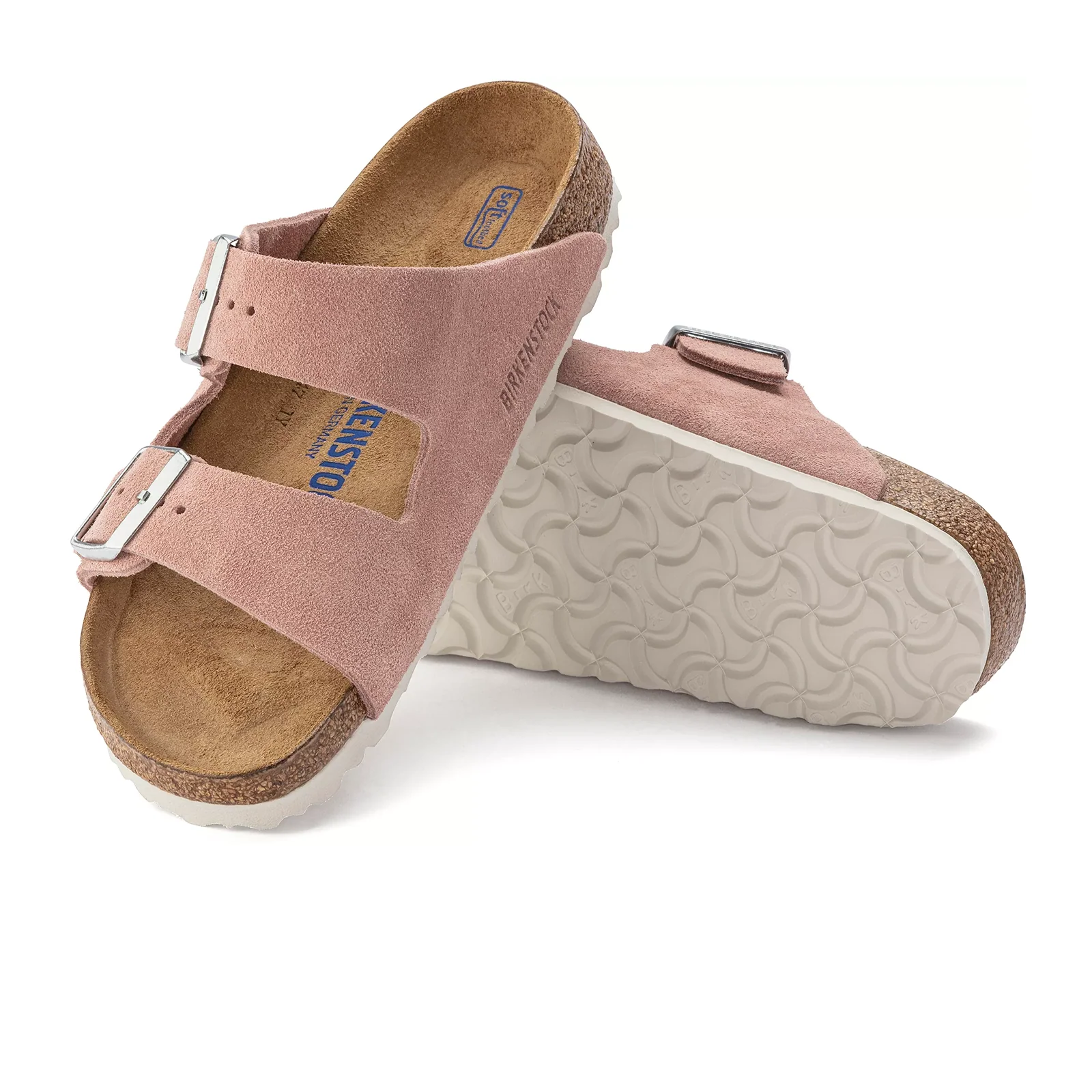Birkenstock Arizona Soft Footbed Narrow Slide Sandal (Women) - Pink Clay Suede - Image 3