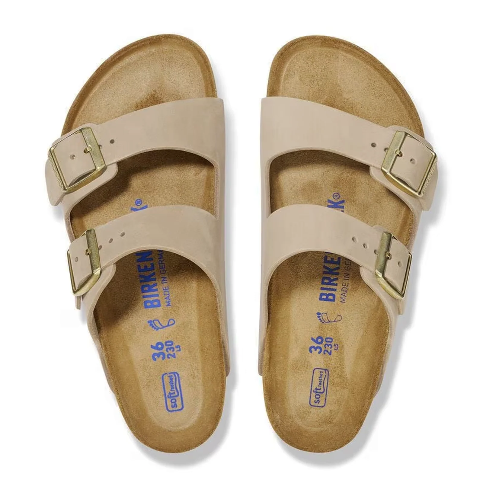 Birkenstock Arizona Soft Footbed Narrow Slide Sandal (Women) - Sandcastle Nubuck - Image 2
