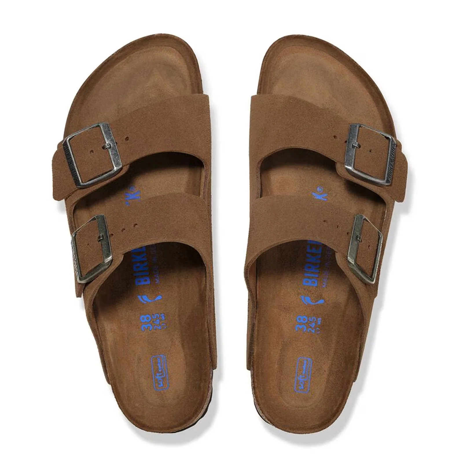 Birkenstock Arizona Soft Footbed Slide Sandal (Men) - Dark Tea Suede - Image 2