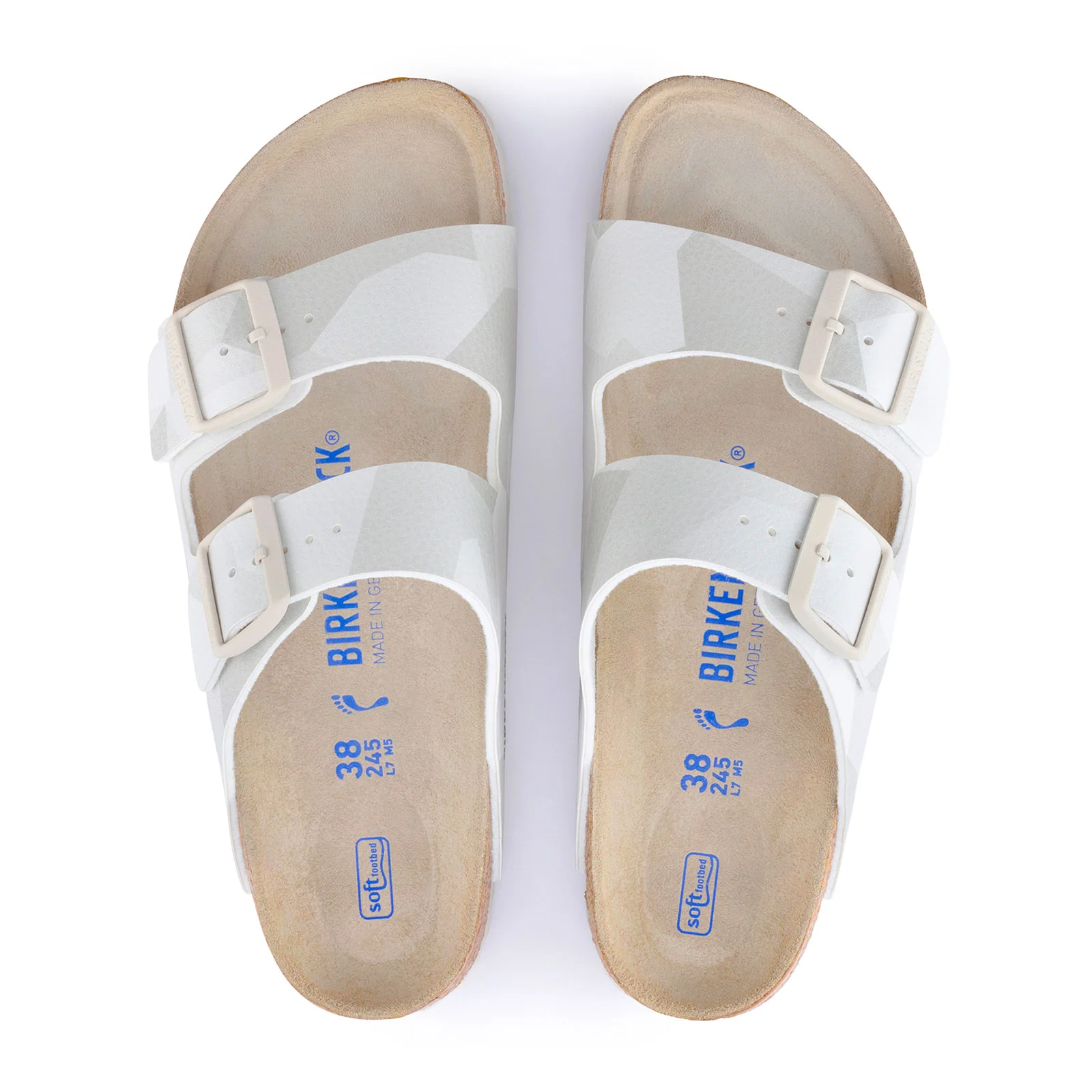 Birkenstock Arizona Soft Footbed Slide Sandal (Women) - Geo Snow Birko-Flor - Image 2