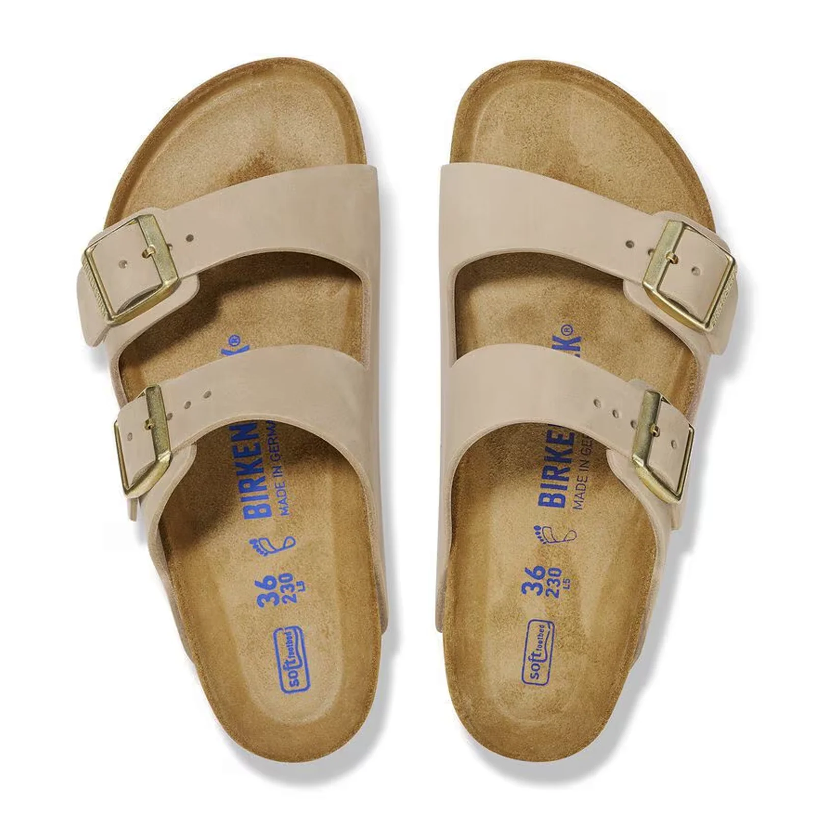 Birkenstock Arizona Soft Footbed Slide Sandal (Women) - Sandcastle Nubuck - Image 2
