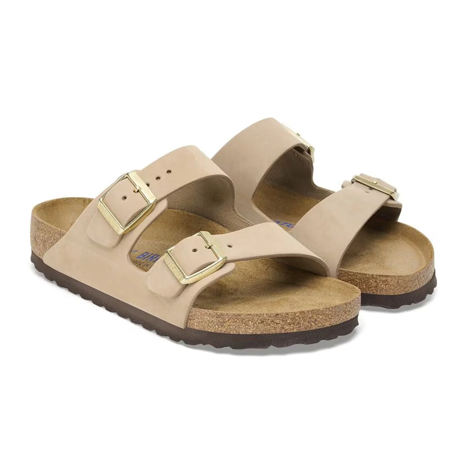 Birkenstock Arizona Soft Footbed Slide Sandal (Women) - Sandcastle Nubuck - Image 4