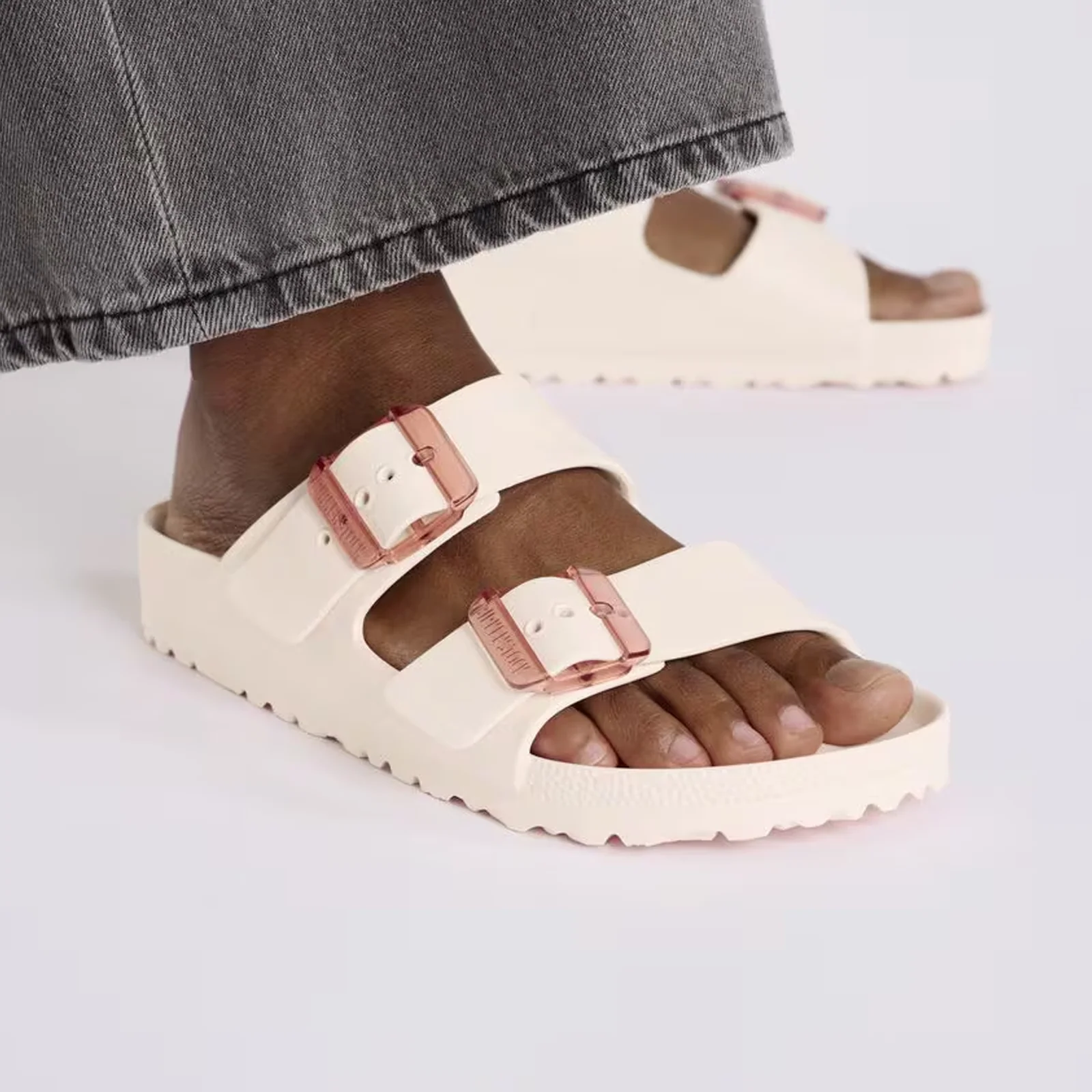 Birkenstock Arizona Stealth Buckle EVA Slide Sandal (Women) - Light Rose - Image 7
