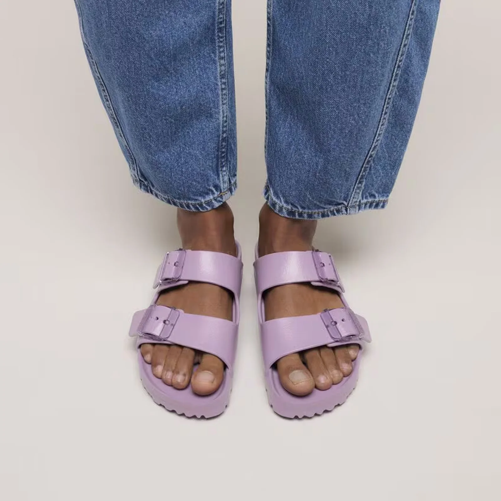 Birkenstock Arizona Stealth Buckle EVA Slide Sandal (Women) - Mauve - Image 6