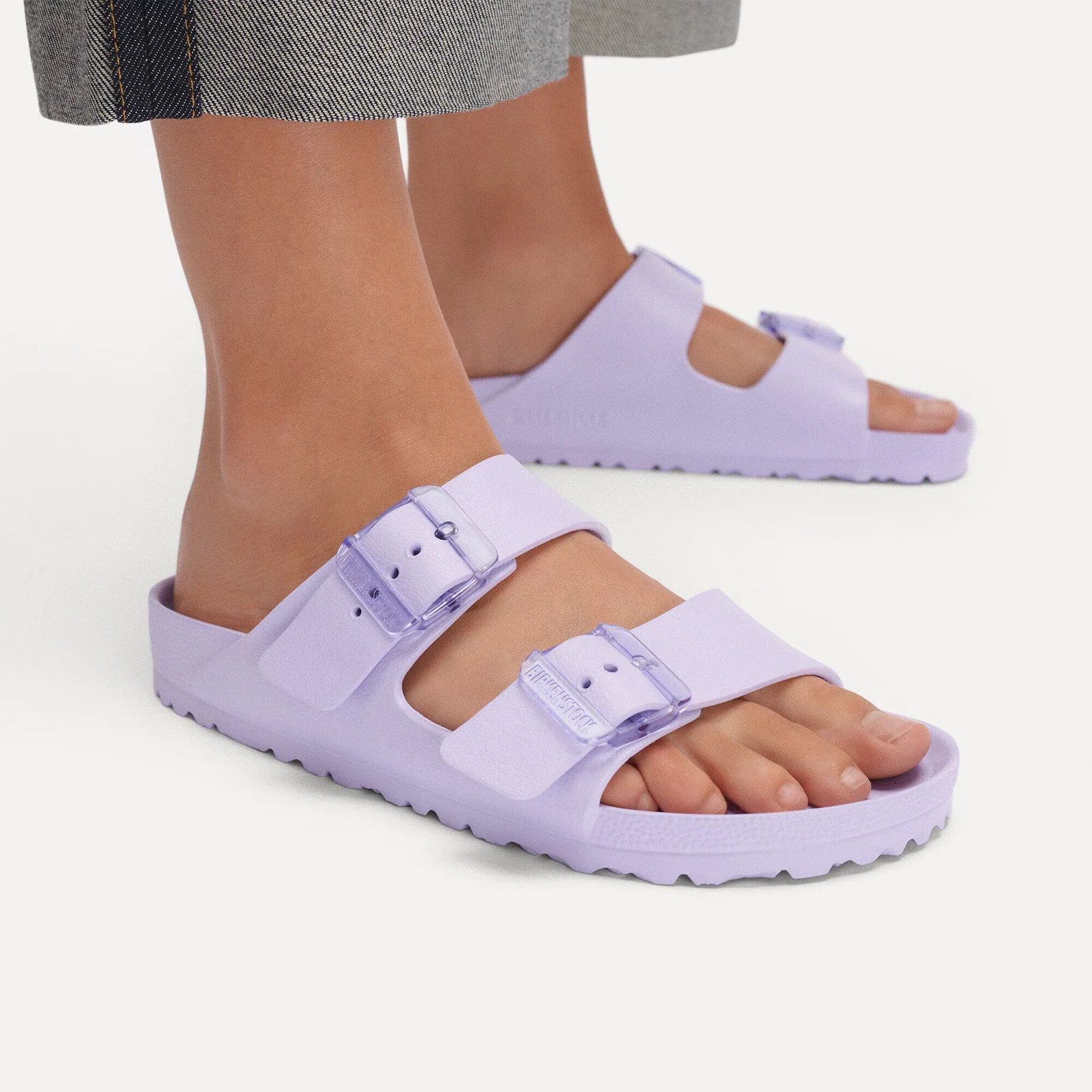 Birkenstock Arizona Stealth Buckle EVA Slide Sandal (Women) - Purple Fog - Image 7