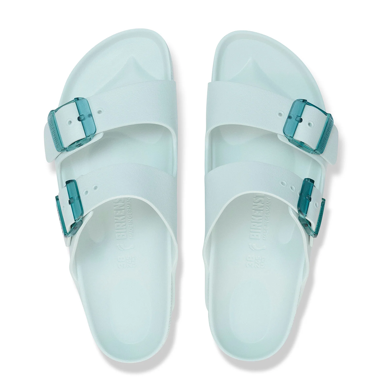 Birkenstock Arizona Stealth Buckle EVA Slide Sandal (Women) - Surf Green - Image 2