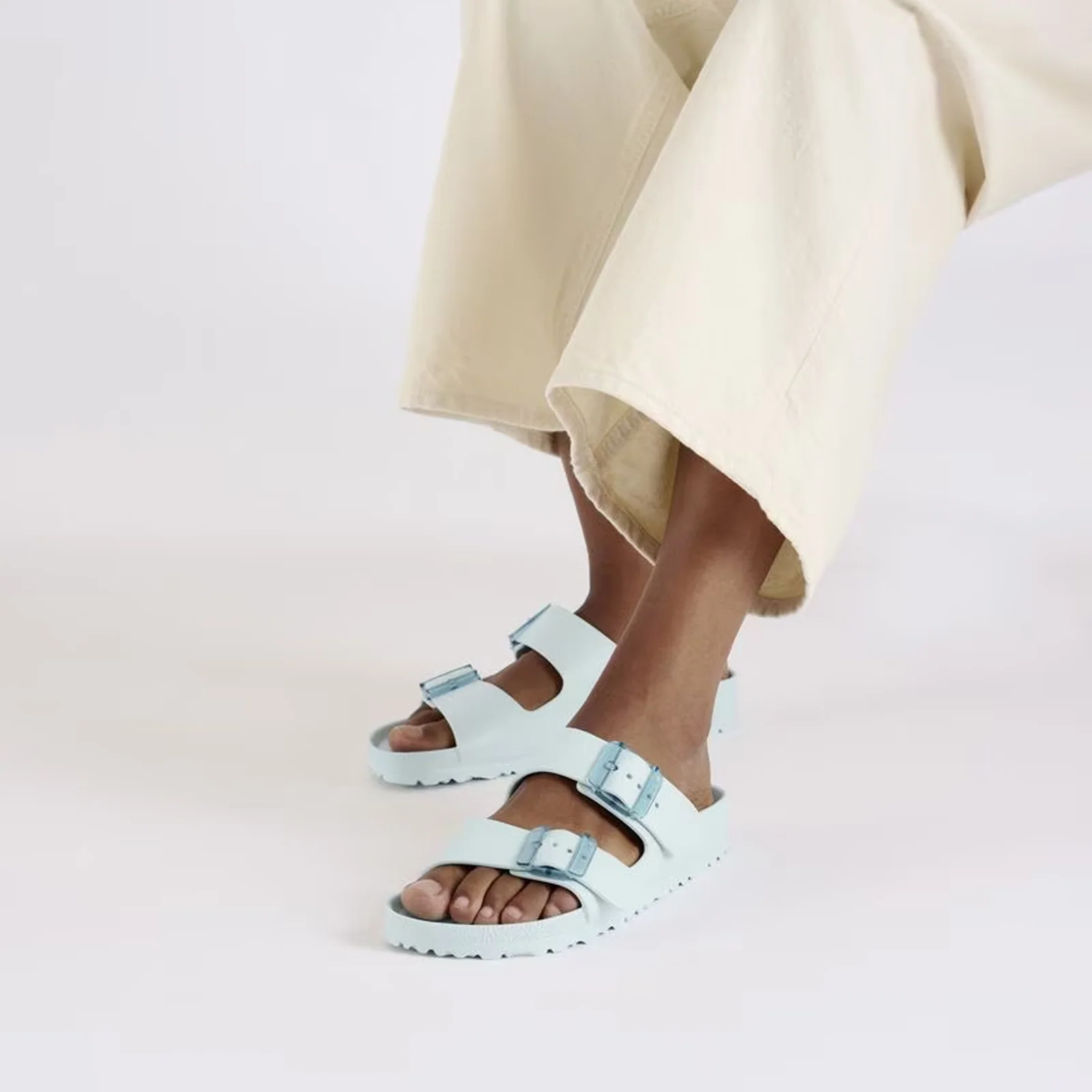 Birkenstock Arizona Stealth Buckle EVA Slide Sandal (Women) - Surf Green - Image 6