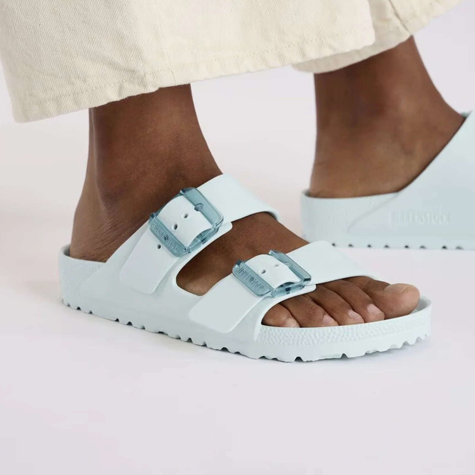 Birkenstock Arizona Stealth Buckle EVA Slide Sandal (Women) - Surf Green - Image 7