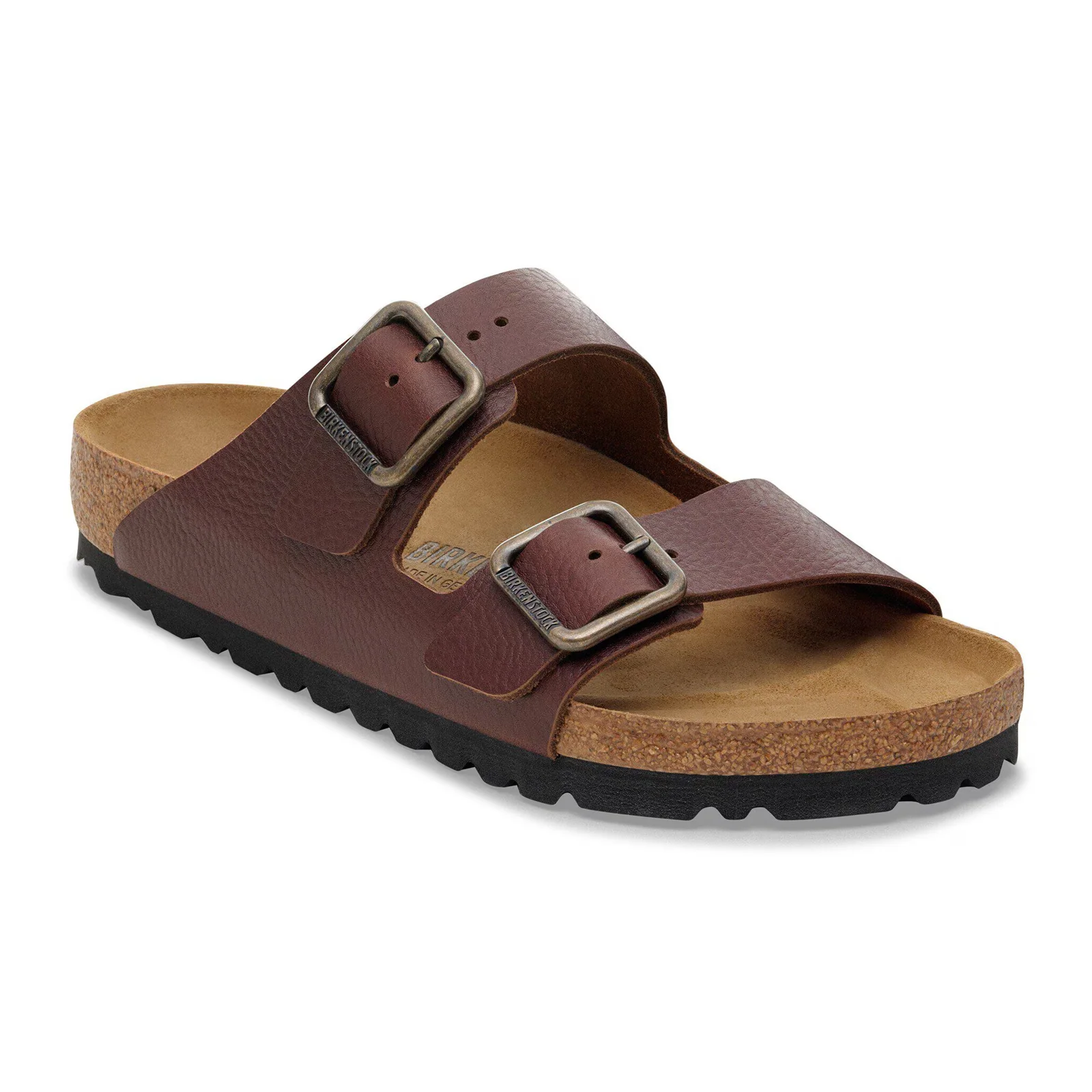 Birkenstock Arizona Wire Buckle Slide Sandal (Men) - Vintage Wood Roast Leather