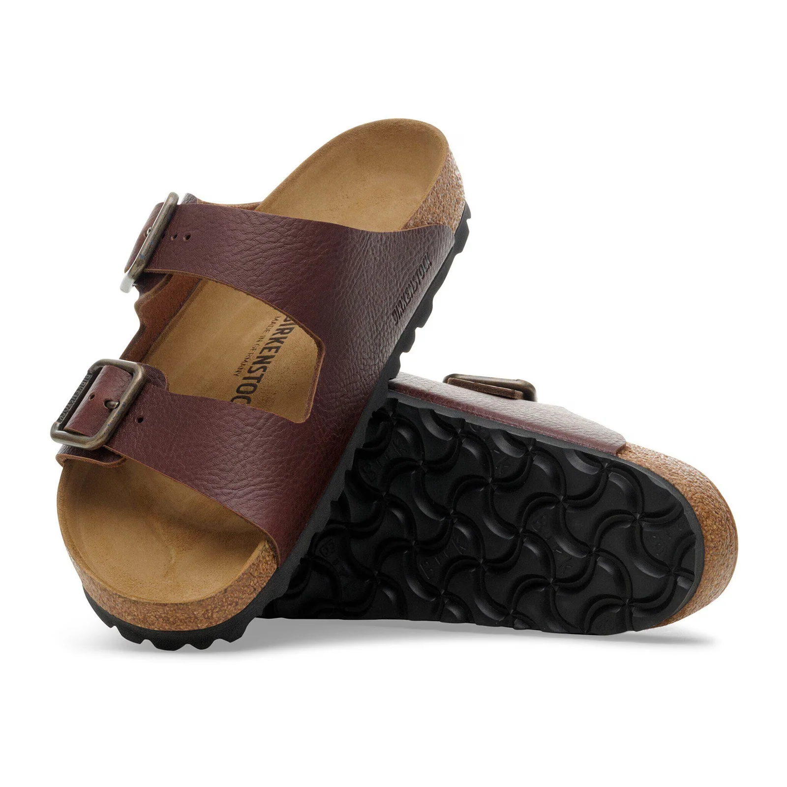 Birkenstock Arizona Wire Buckle Slide Sandal (Men) - Vintage Wood Roast Leather - Image 3