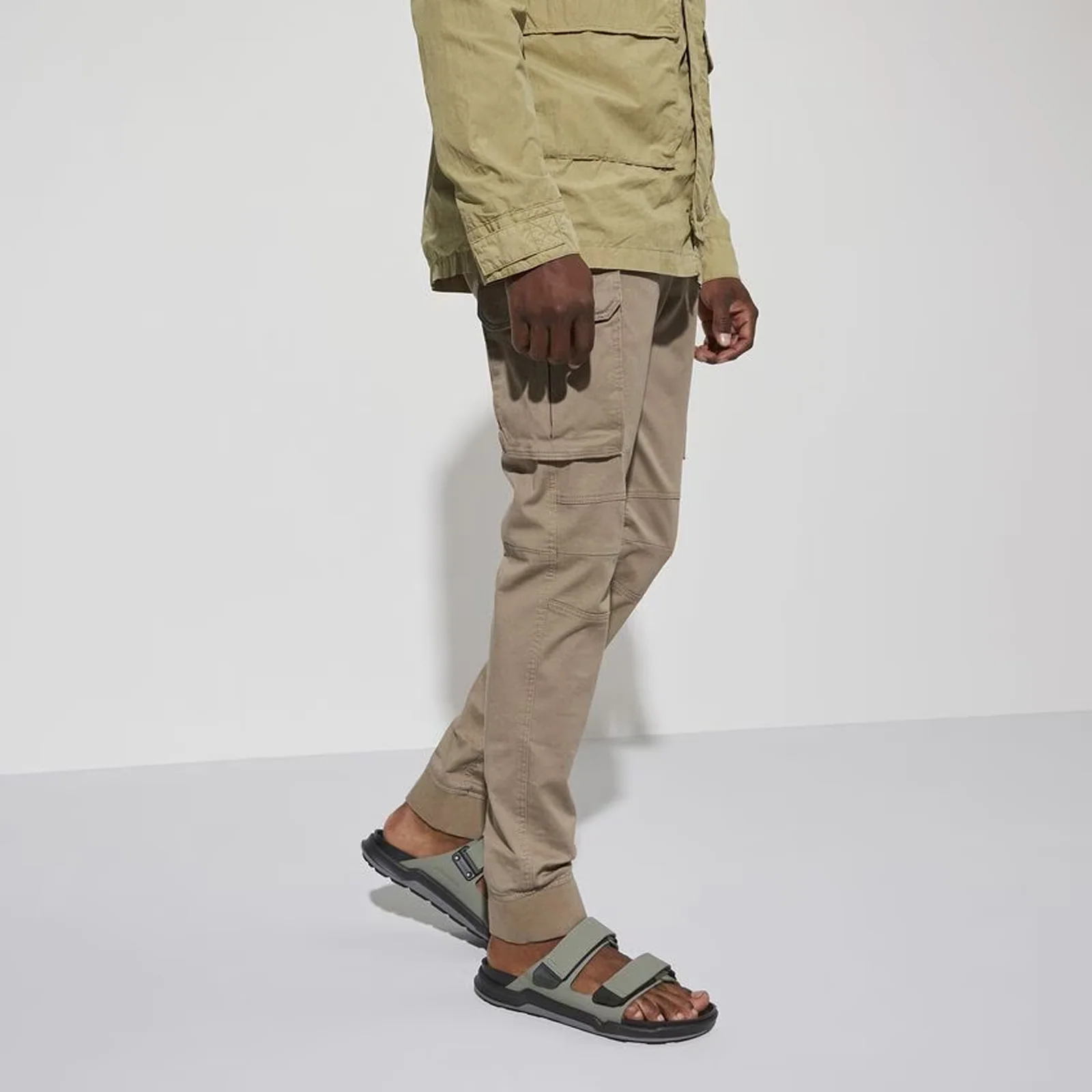 Birkenstock Atacama Slide Sandal (Men) - Khaki Birko-Flor Futura - Image 6