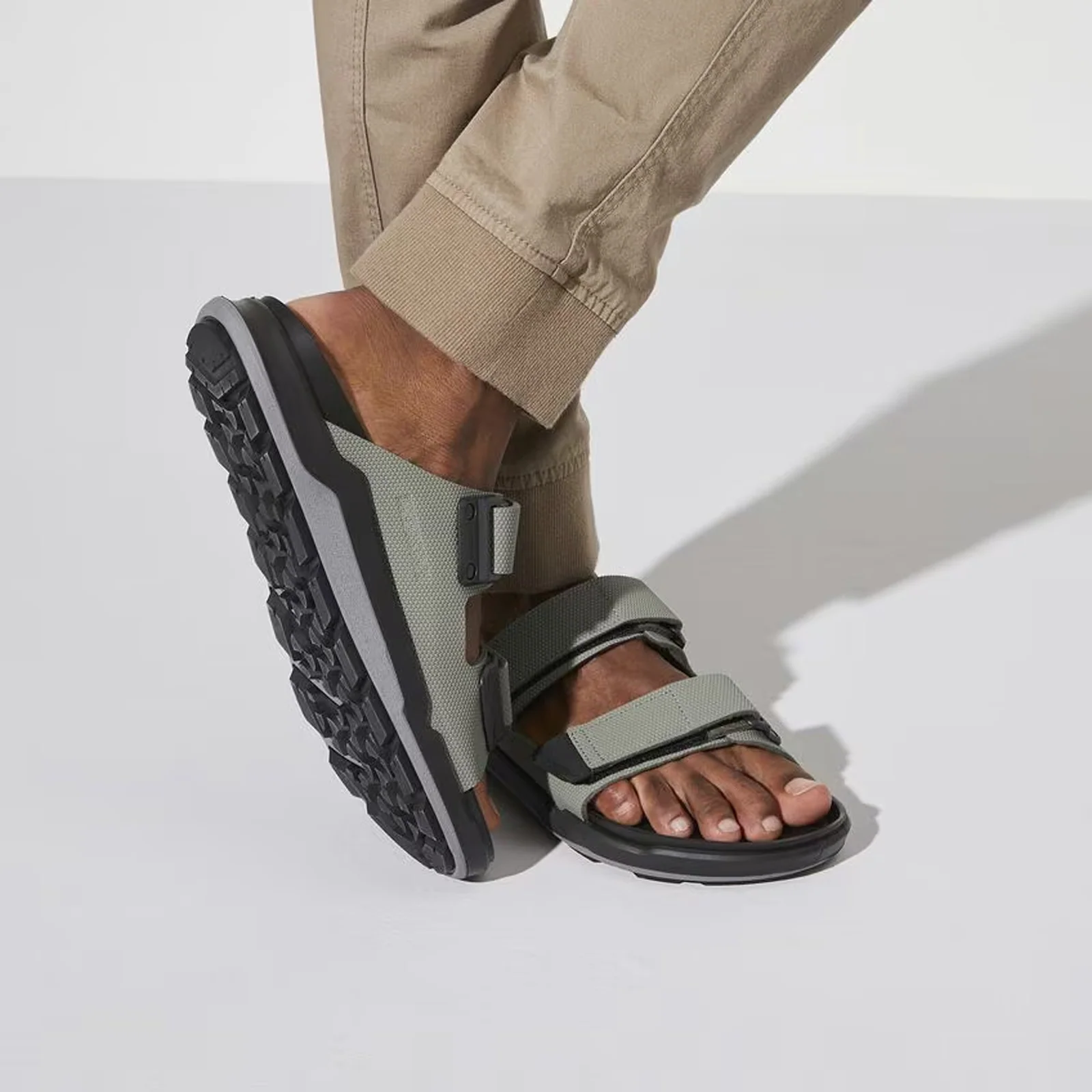 Birkenstock Atacama Slide Sandal (Men) - Khaki Birko-Flor Futura - Image 7