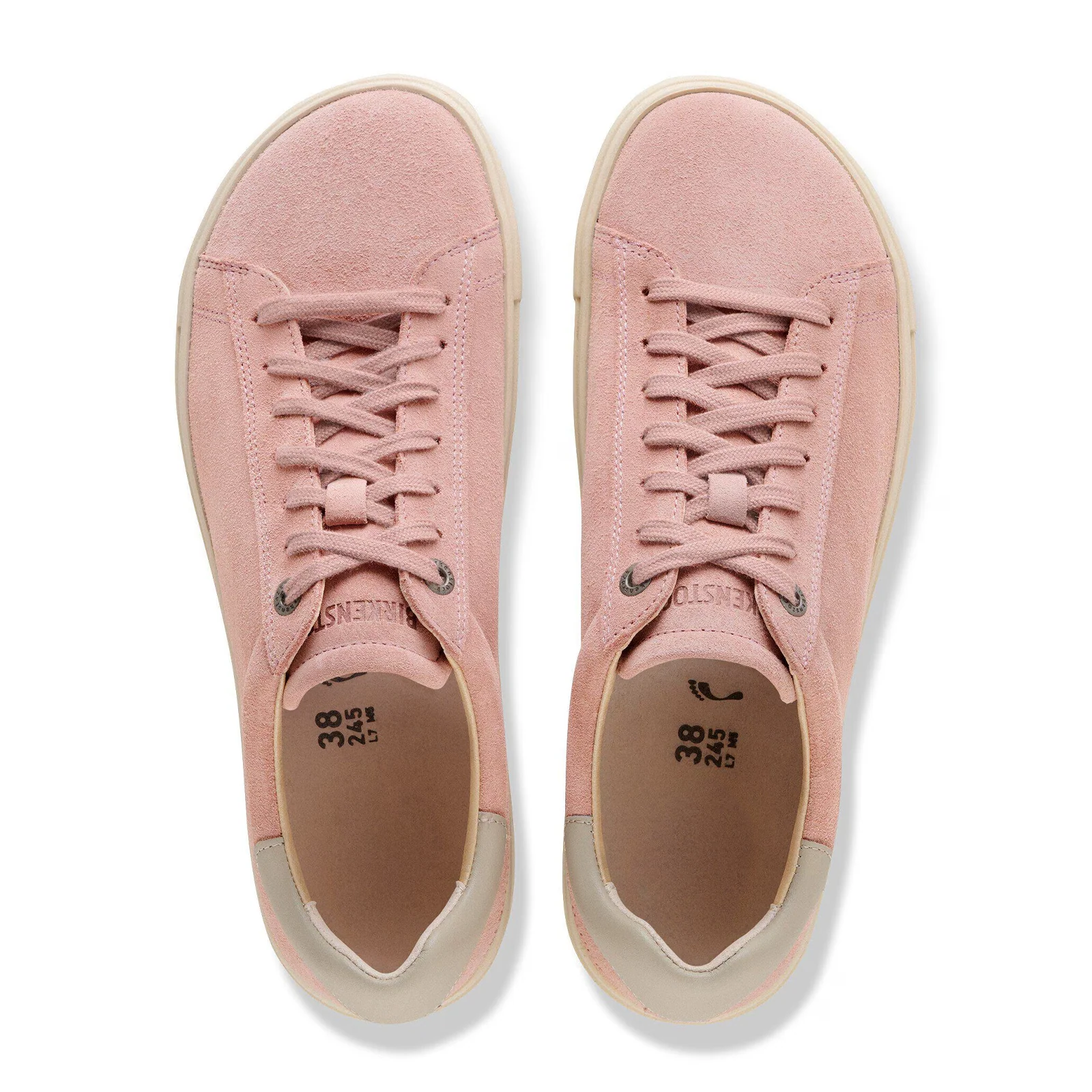 Birkenstock Bend Narrow Sneaker (Women) - Pink Clay/Oyster Suede - Image 2