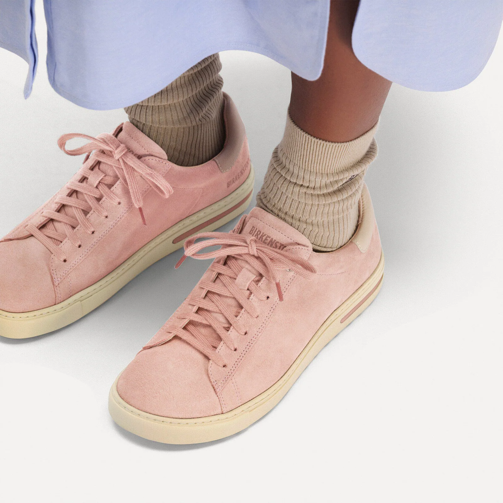 Birkenstock Bend Narrow Sneaker (Women) - Pink Clay/Oyster Suede - Image 7