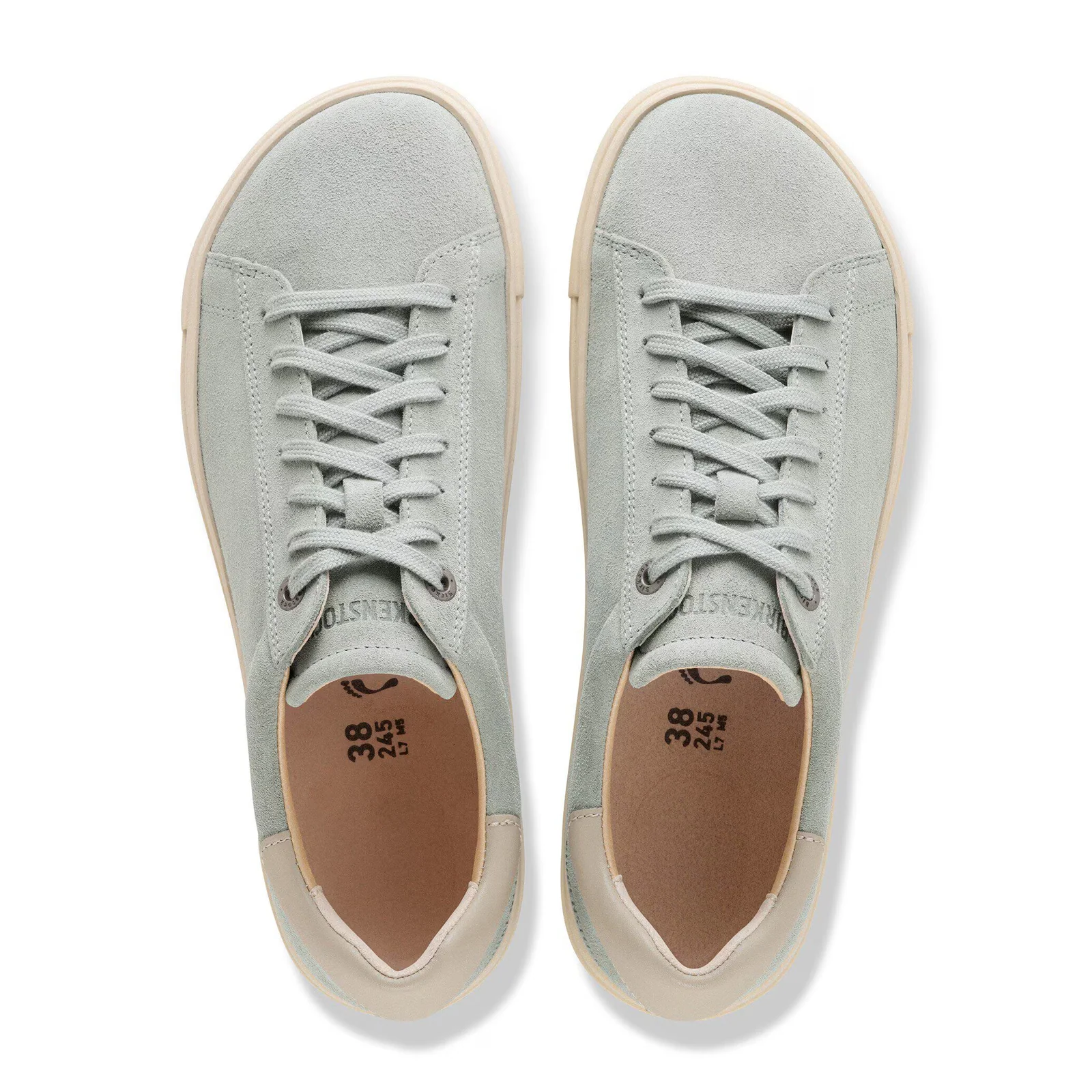 Birkenstock Bend Narrow Sneaker (Women) - Pure Sage/Oyster Suede - Image 2