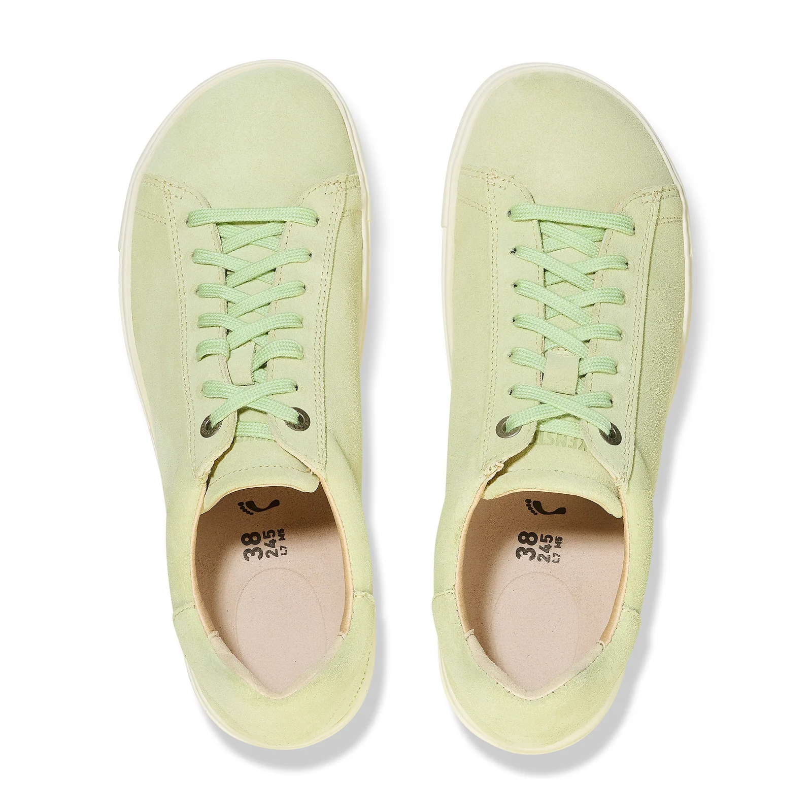 Birkenstock Bend Narrow Sneaker (Women) - Faded Lime Suede - Image 2