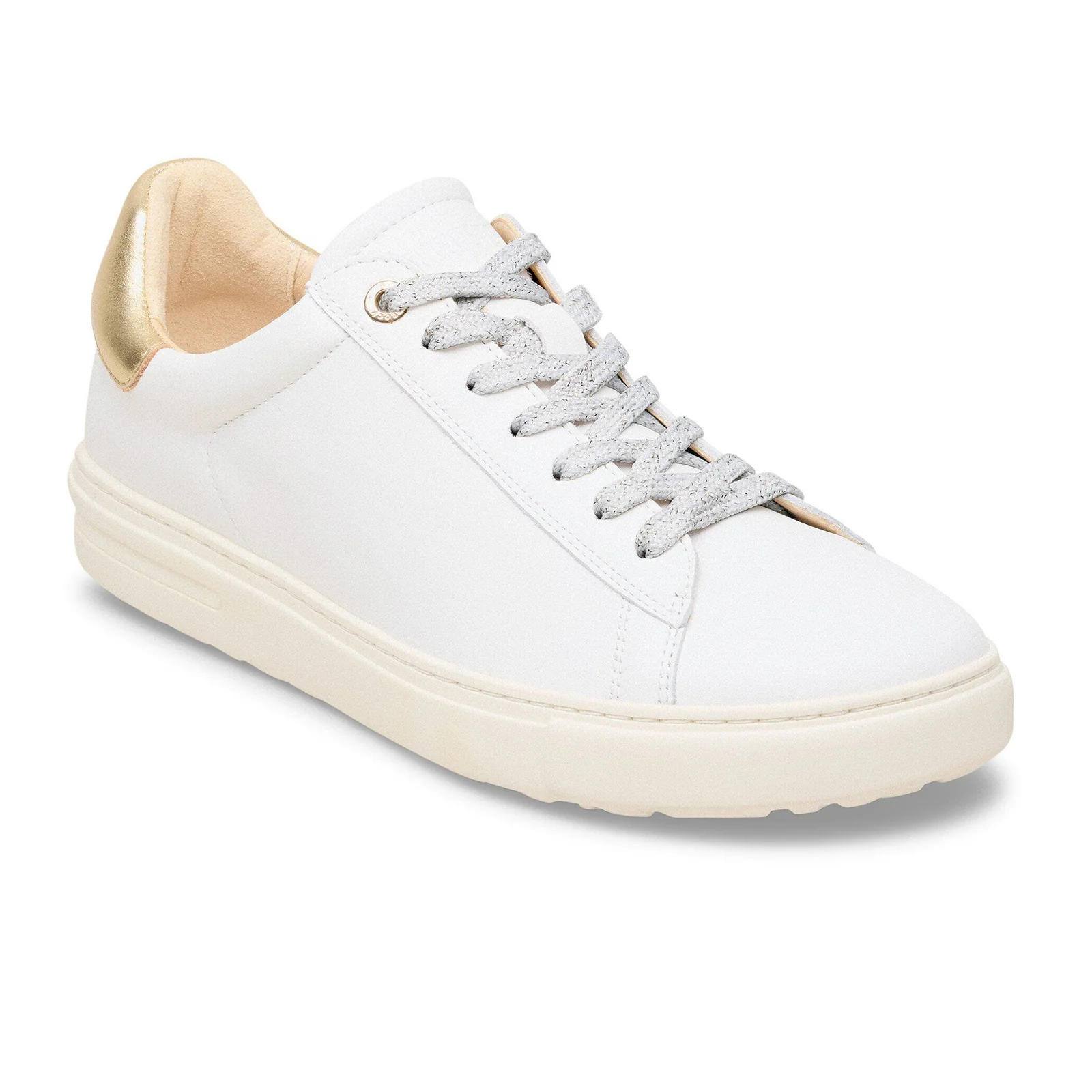 Birkenstock Bend Sneaker (Women) - White/Metallic Gold Leather
