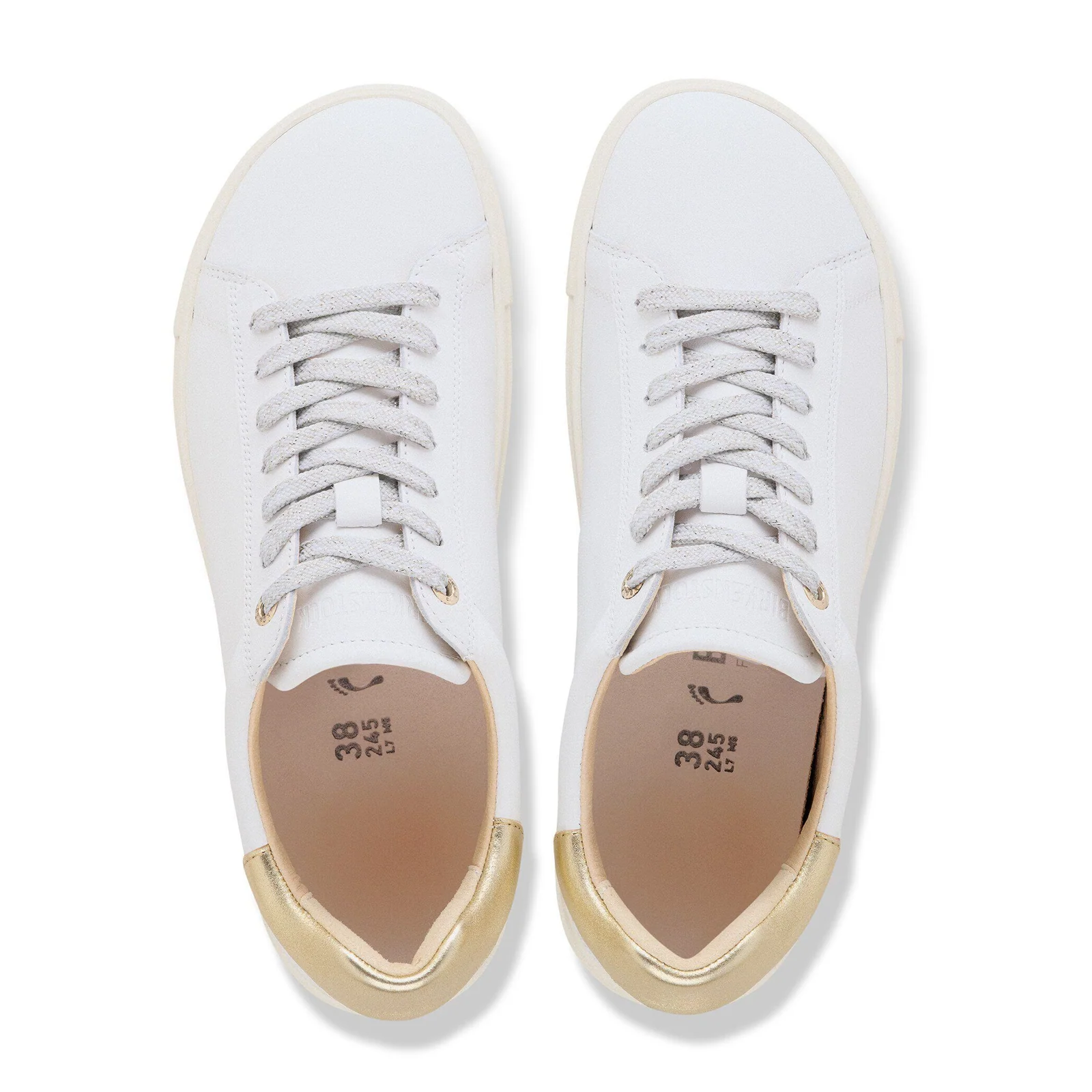 Birkenstock Bend Sneaker (Women) - White/Metallic Gold Leather - Image 2