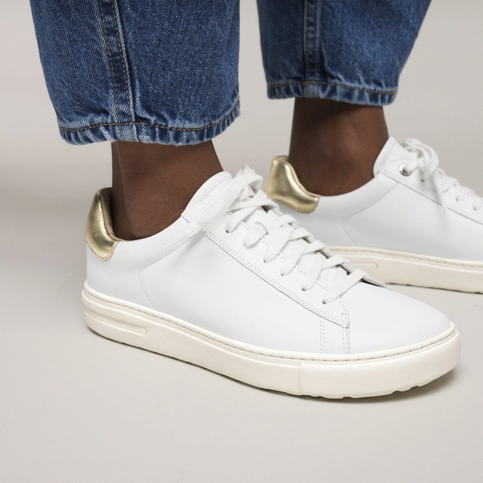 Birkenstock Bend Sneaker (Women) - White/Metallic Gold Leather - Image 7