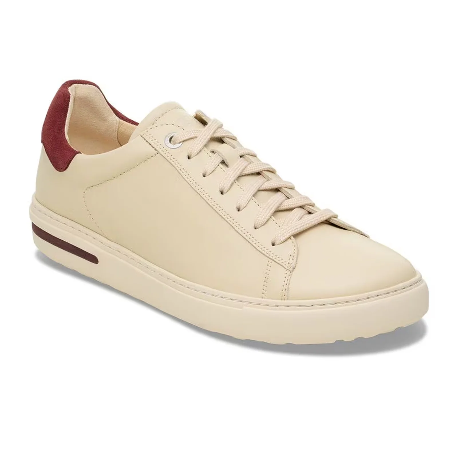 Birkenstock Bend Varsity Sneaker (Women) - Eggshell Leather/Zinfandel Suede
