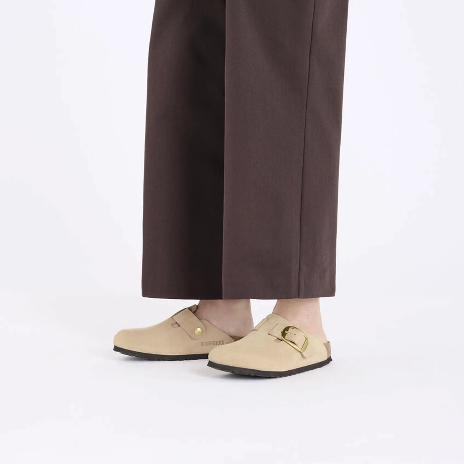 Birkenstock Boston Big Buckle Narrow Clog (Women) - Sandcastle Nubuck - Image 6