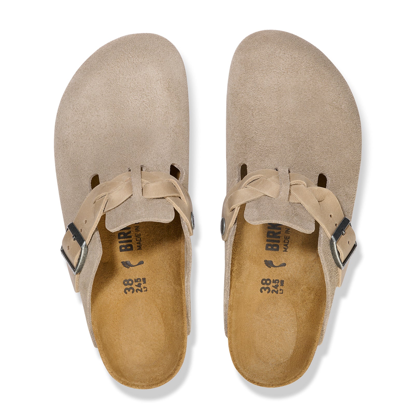 Birkenstock Boston Braid Narrow Clog (Women) - Taupe Suede - Image 2