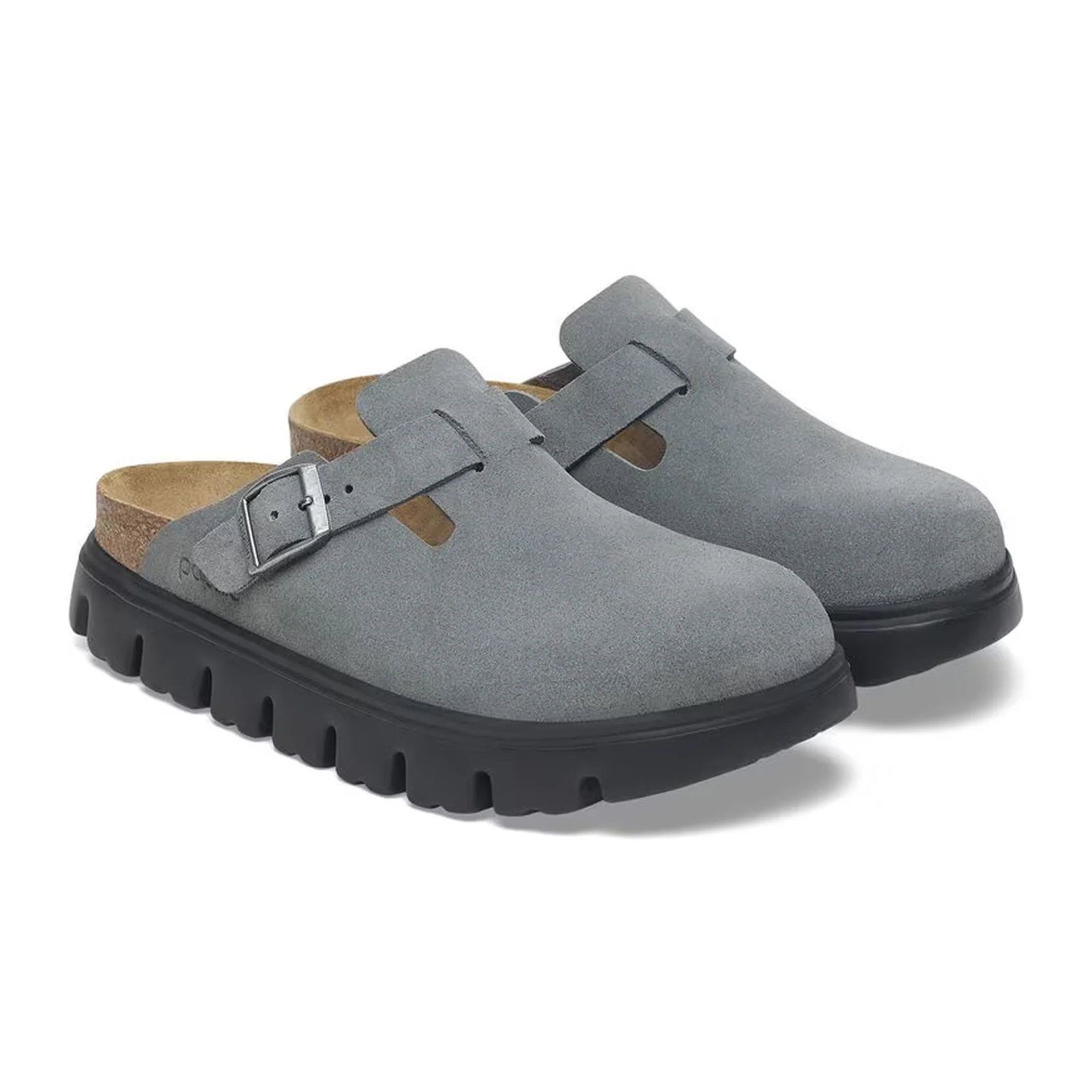 Birkenstock Boston Chunky Clog (Women) - Basalt Gray Suede - Image 4