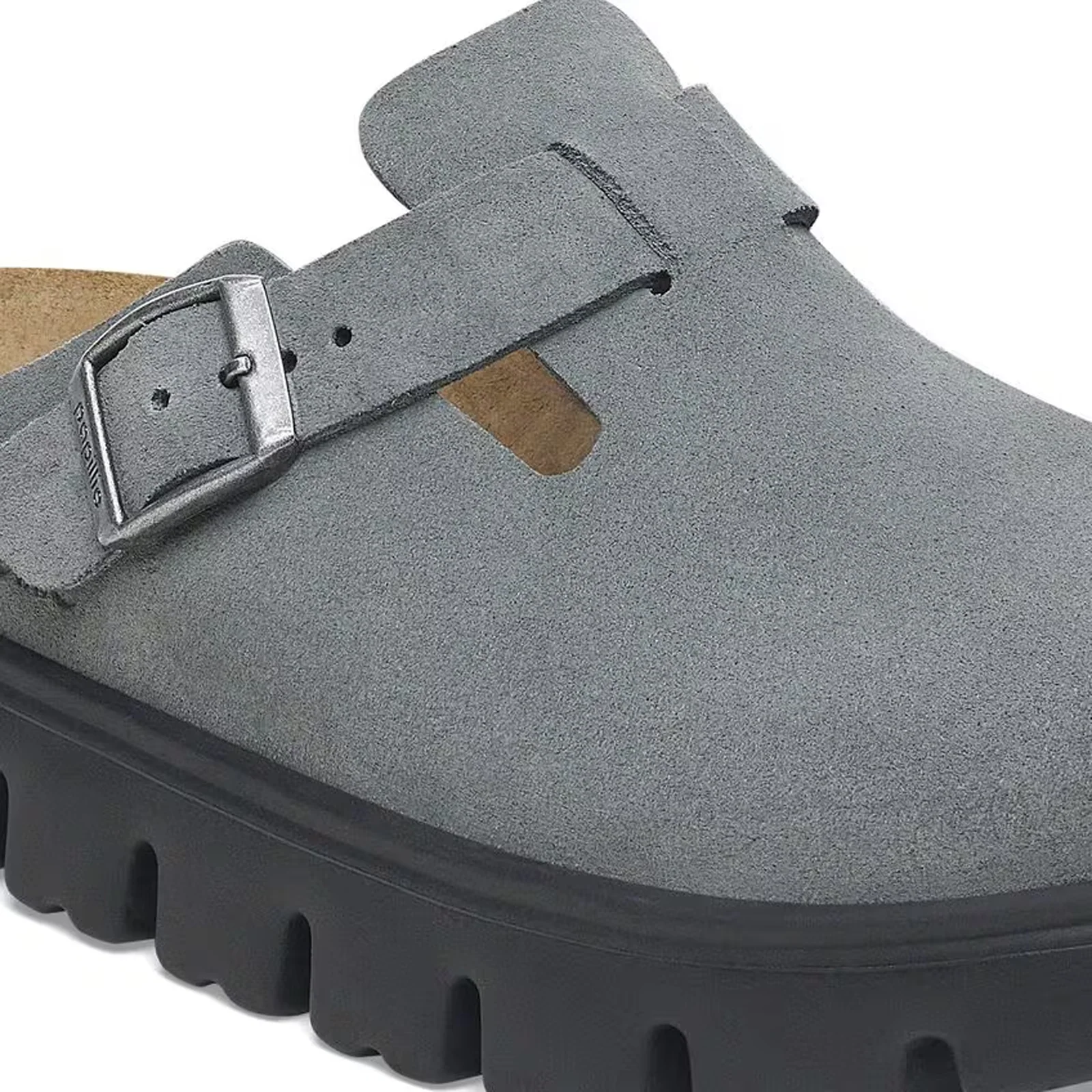 Birkenstock Boston Chunky Clog (Women) - Basalt Gray Suede - Image 6